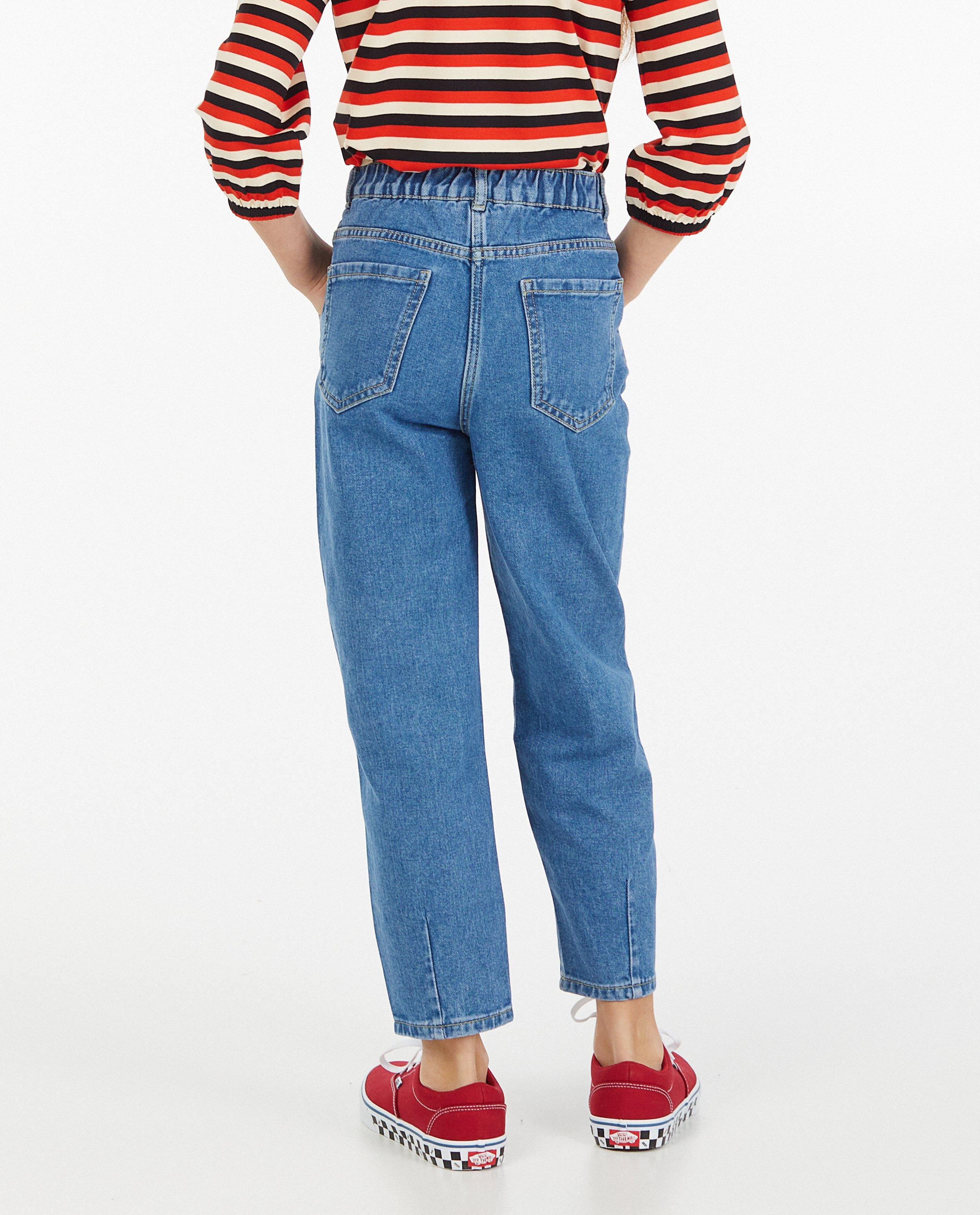 Jeans - Blauwe slouchy denim Billie, 7-14 jaar