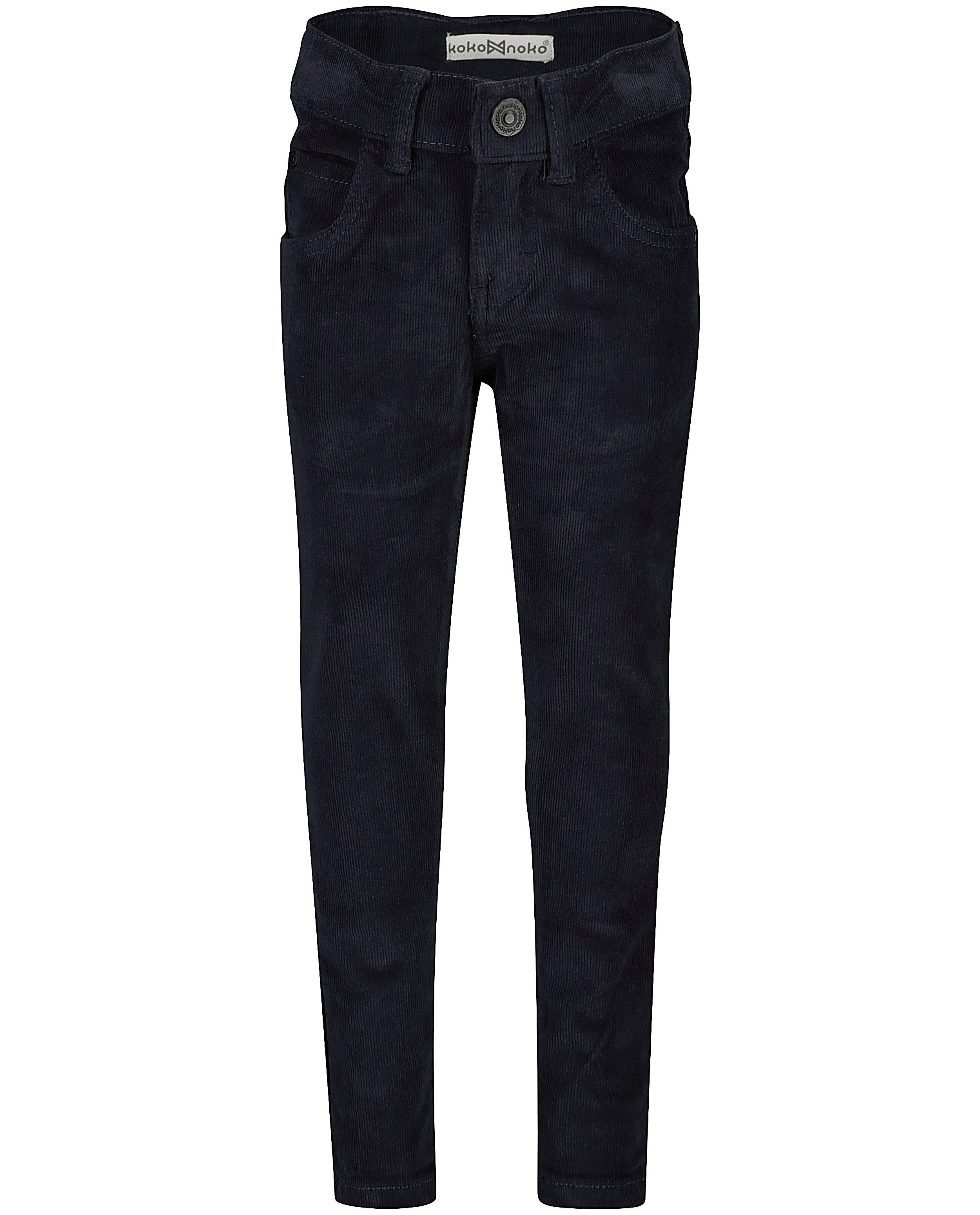 Blauwe ribfluwelen broek Koko Noko - Product Detail - donkerblauw - afbeelding nummer 1