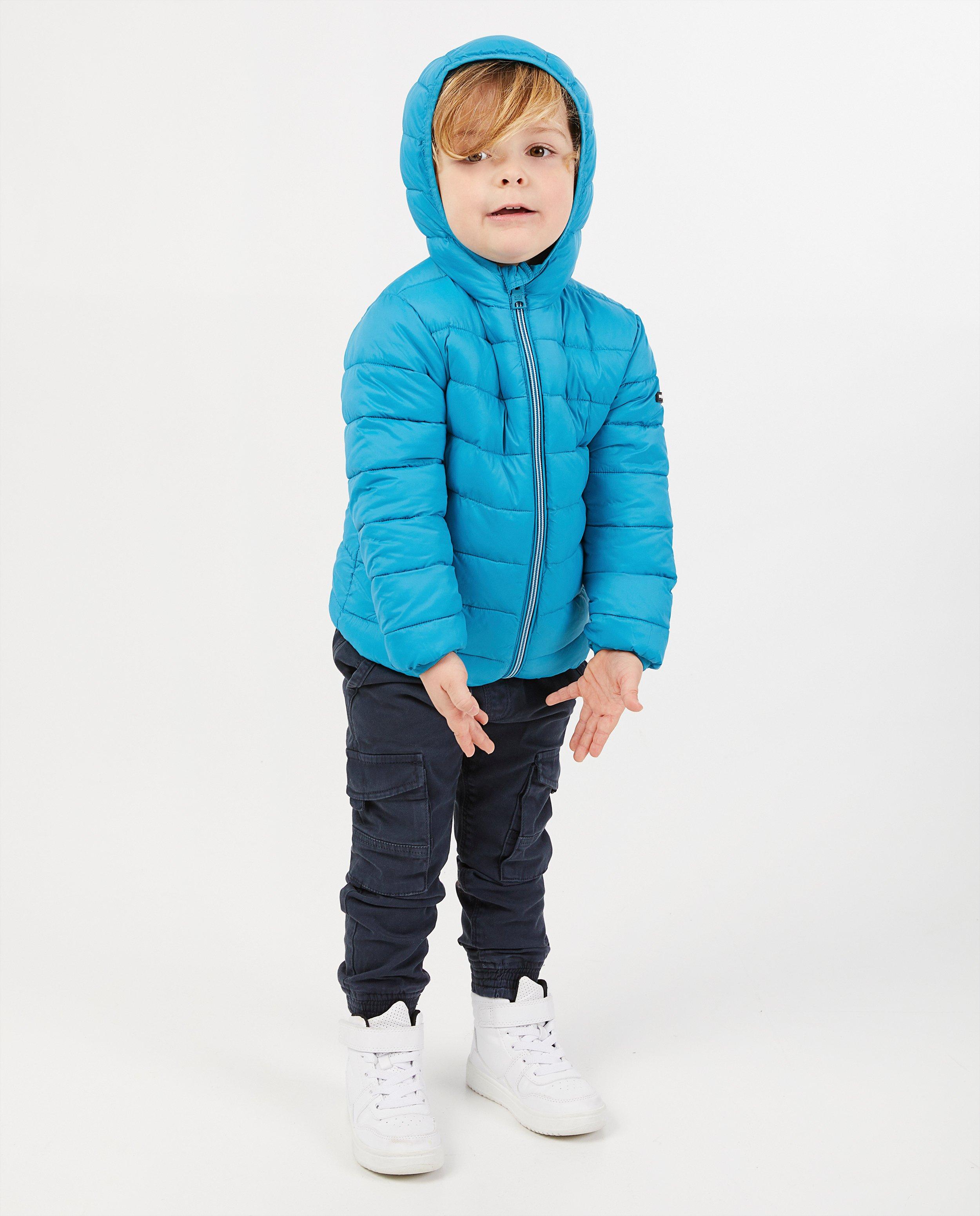 100% gerecycleerde jas, 2-7 jaar - met capuchon - Fish & Chips