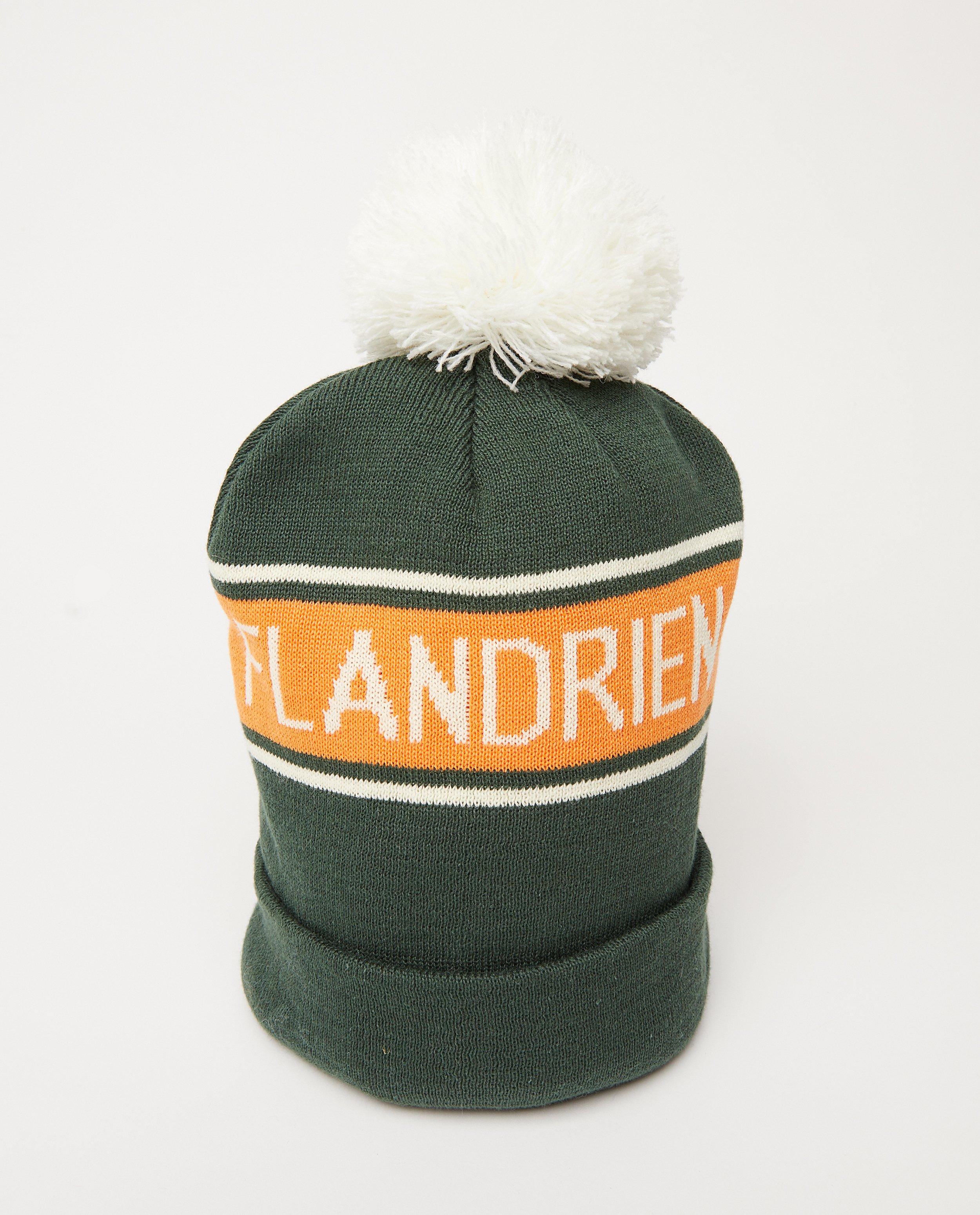 Bonnet vert Baptiste, taille 56 - avec pompon - JBC