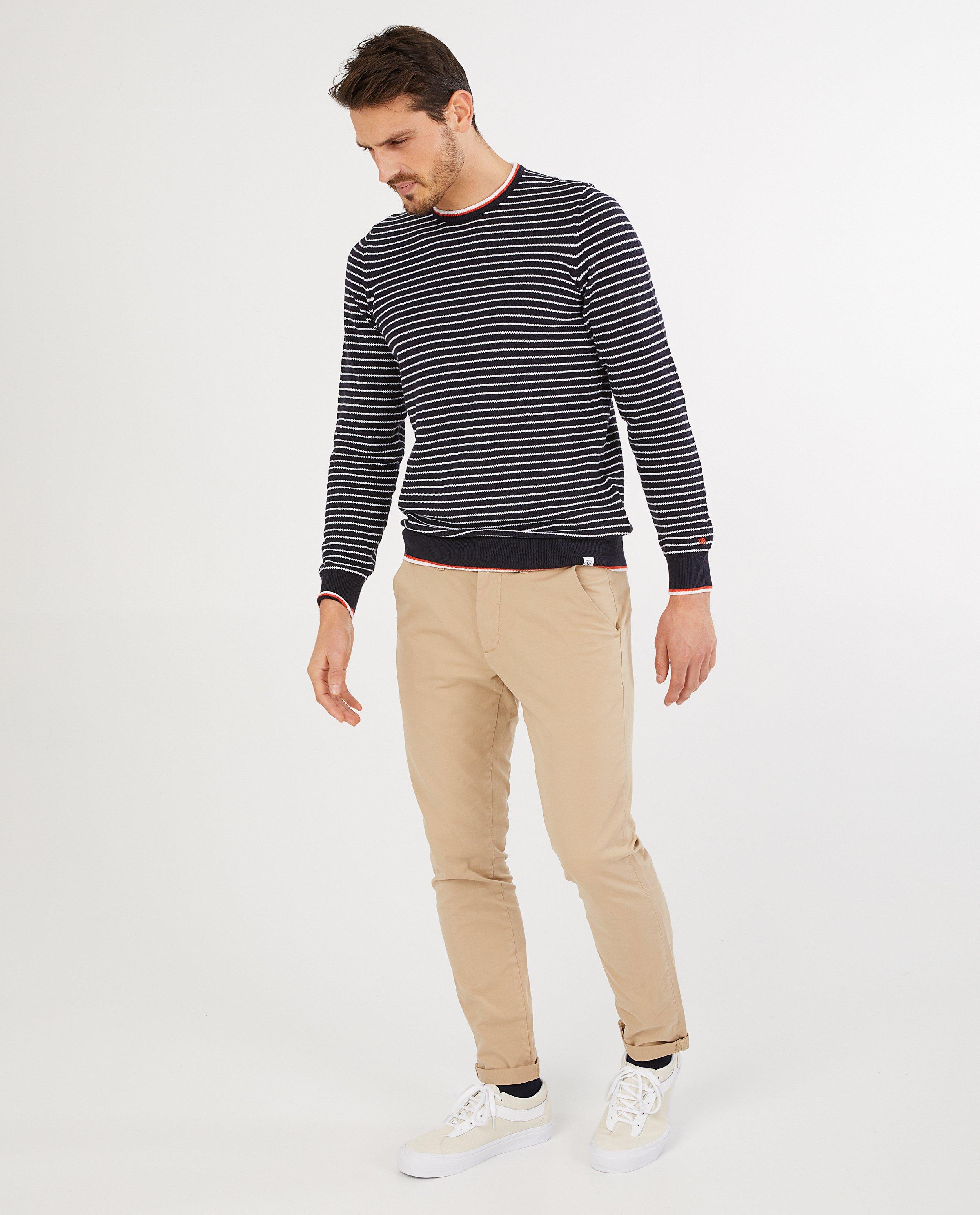 Beige slim fit chino Matthew - effen - Iveo