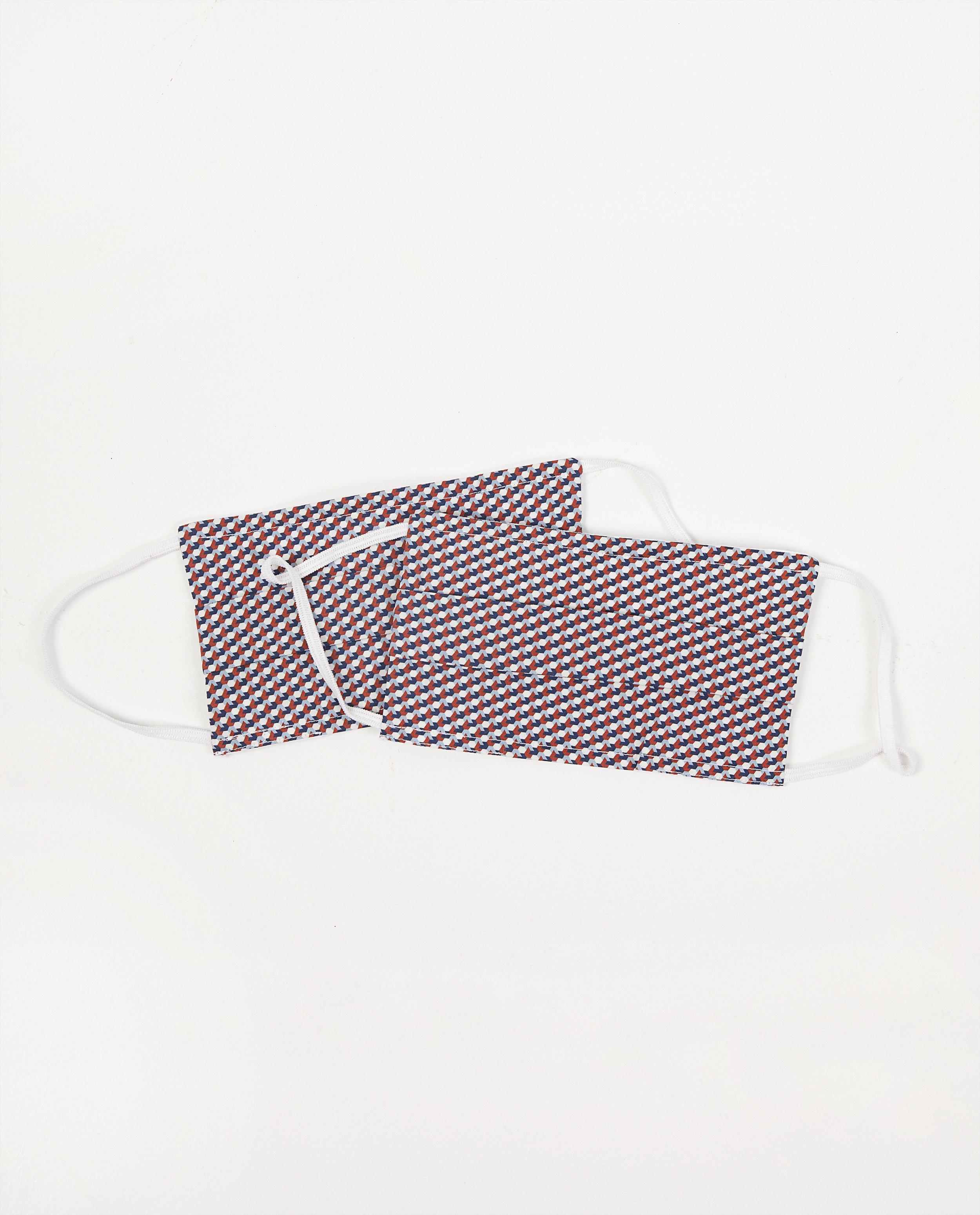 2 mondmaskers met retro-print - set van 2 - Fish & Chips