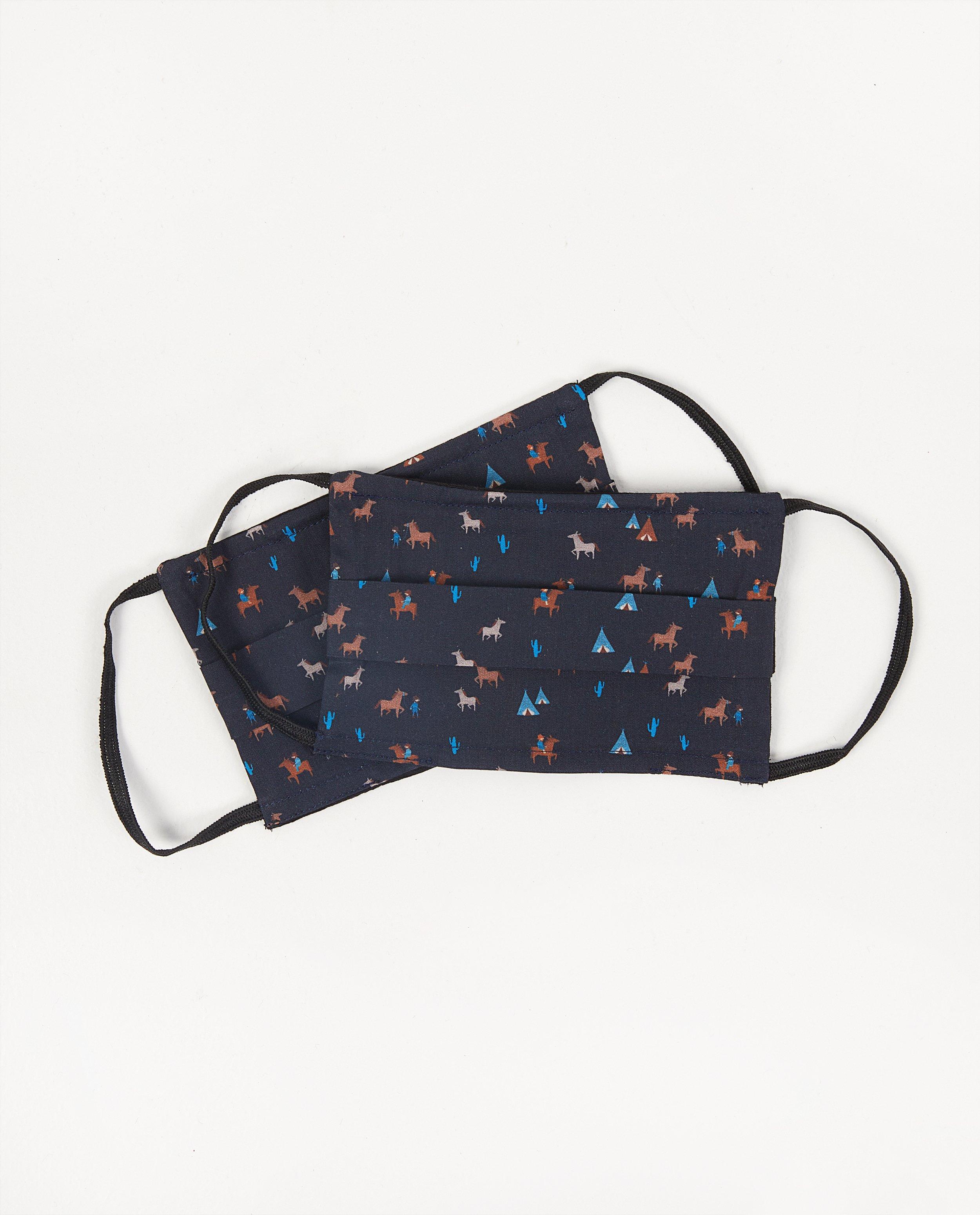 2 mondmaskers met westernprint - set van 2 - JBC