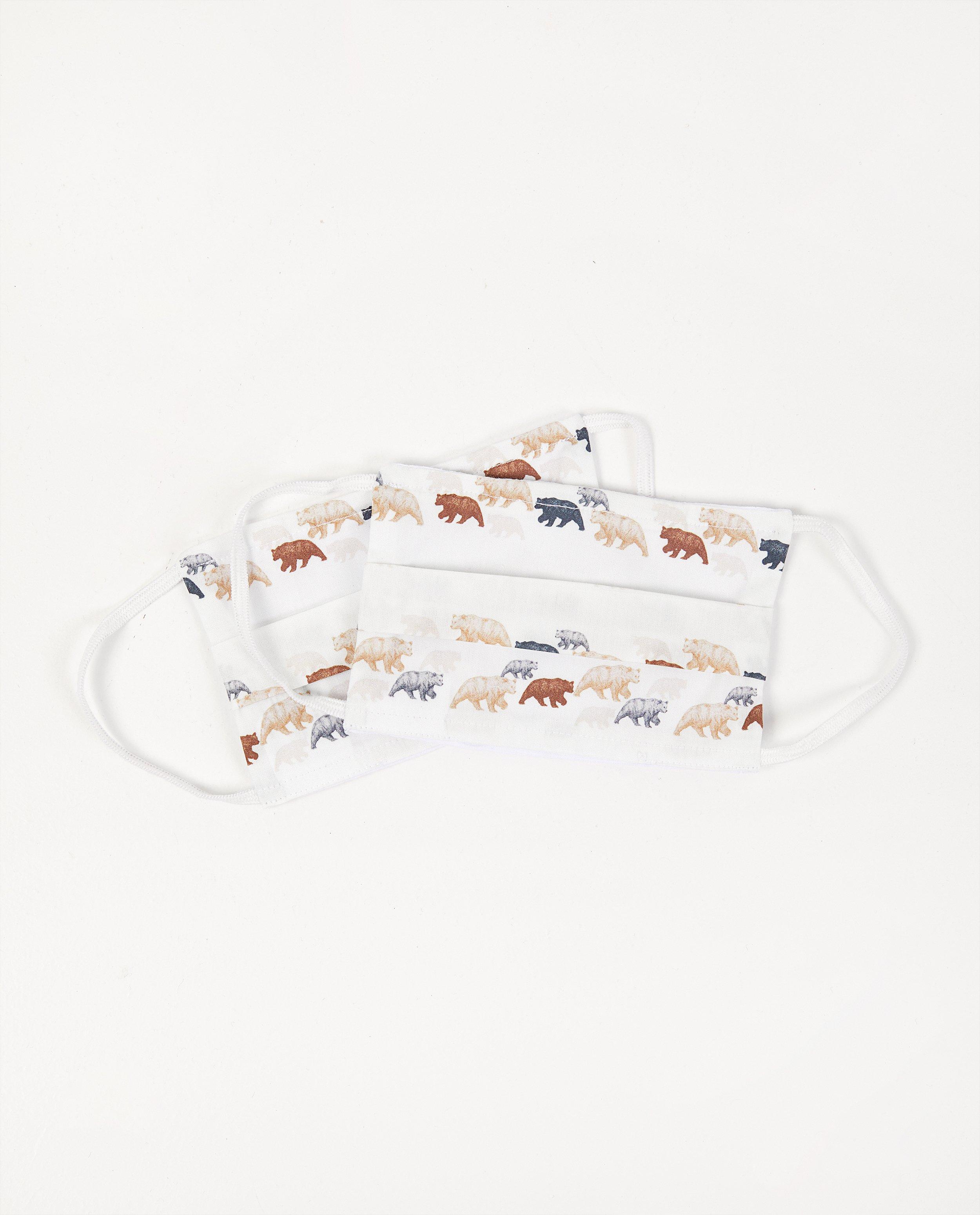 2 ecru mondmaskers met print - set van 2 - JBC