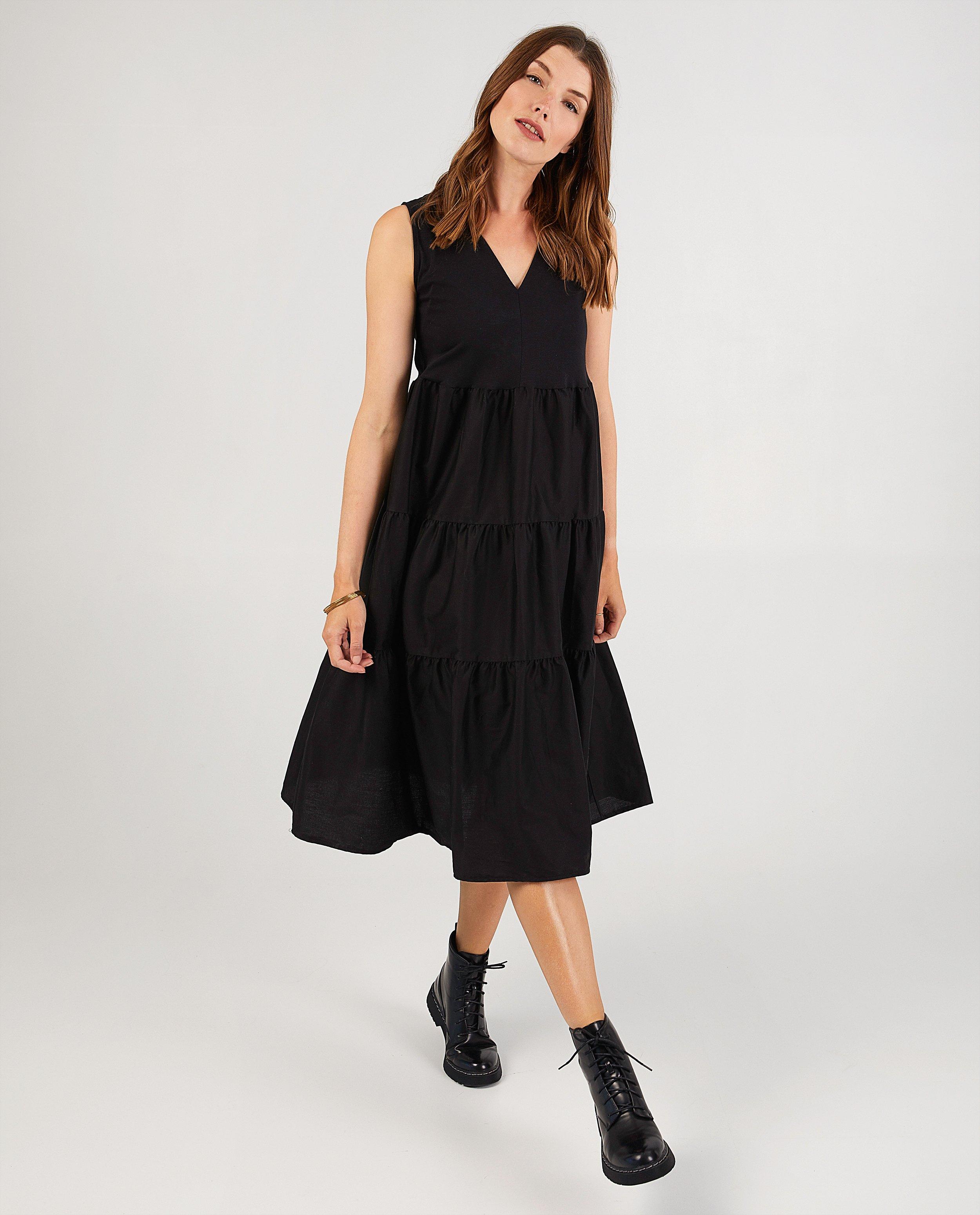 Robe combi noire Ella Italia - unie - Ella Italia