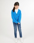 Cardigan bleu en fin tricot - avec des boutons - Ella Italia