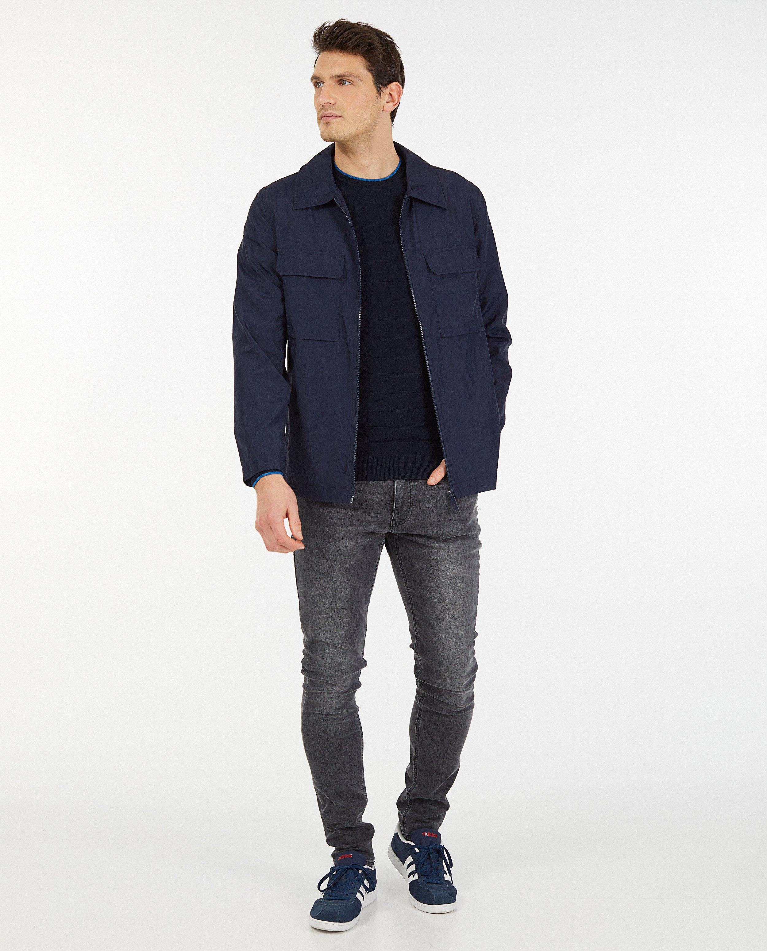 Blauw vest met ritssluiting - met mesh - Quarterback