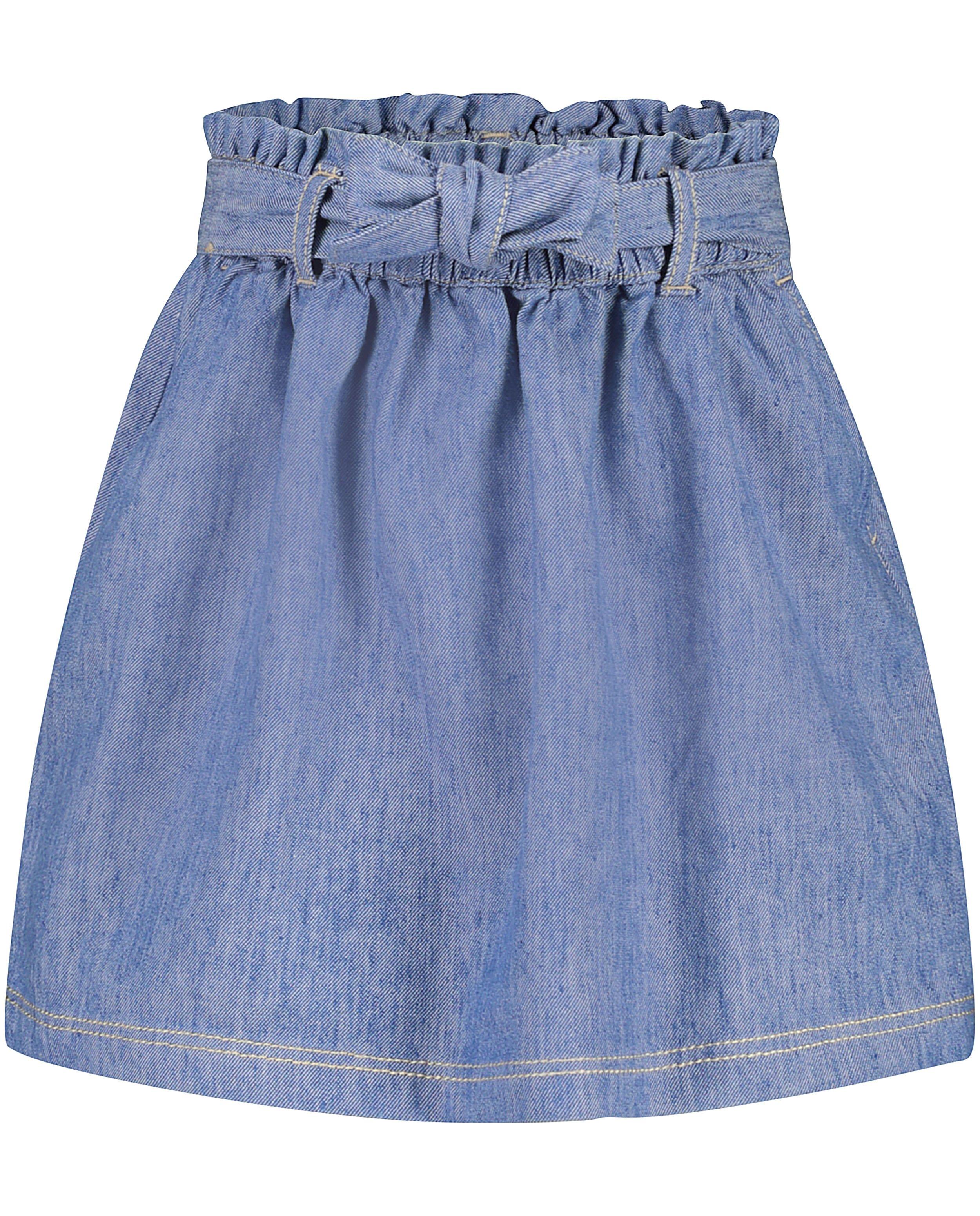 Jupes - Jupe bleue avec une ceinture à nouer