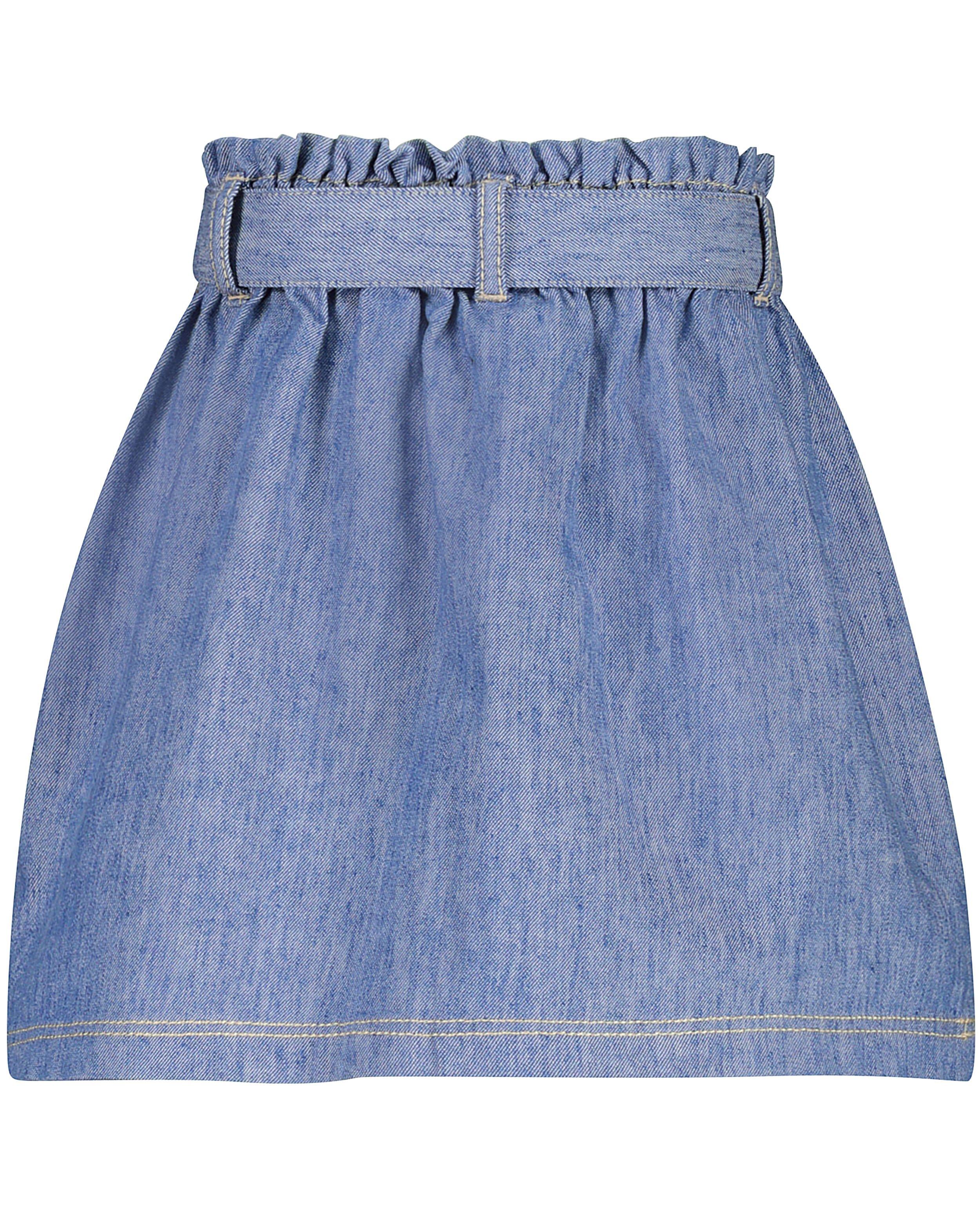 Jupes - Jupe bleue avec une ceinture à nouer
