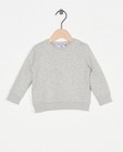 Lichtgrijze sweater baby - lettersweater - JBC