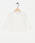 Witte sweater, baby - lettersweater - JBC