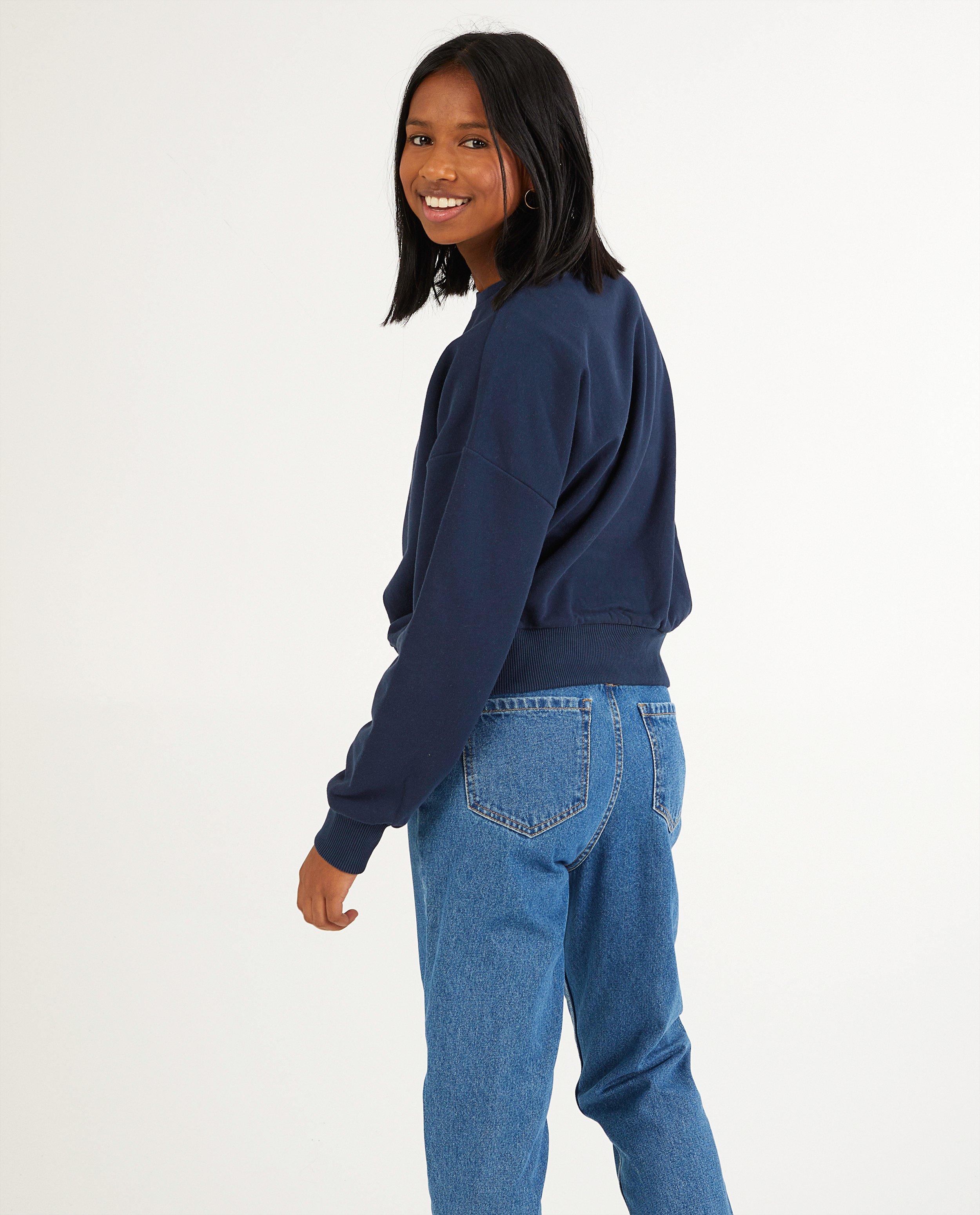 Donkerblauwe unisex sweater tieners - Product Detail - donkerblauw - afbeelding nummer 3