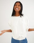 Sweaters - Witte unisex sweater, tieners