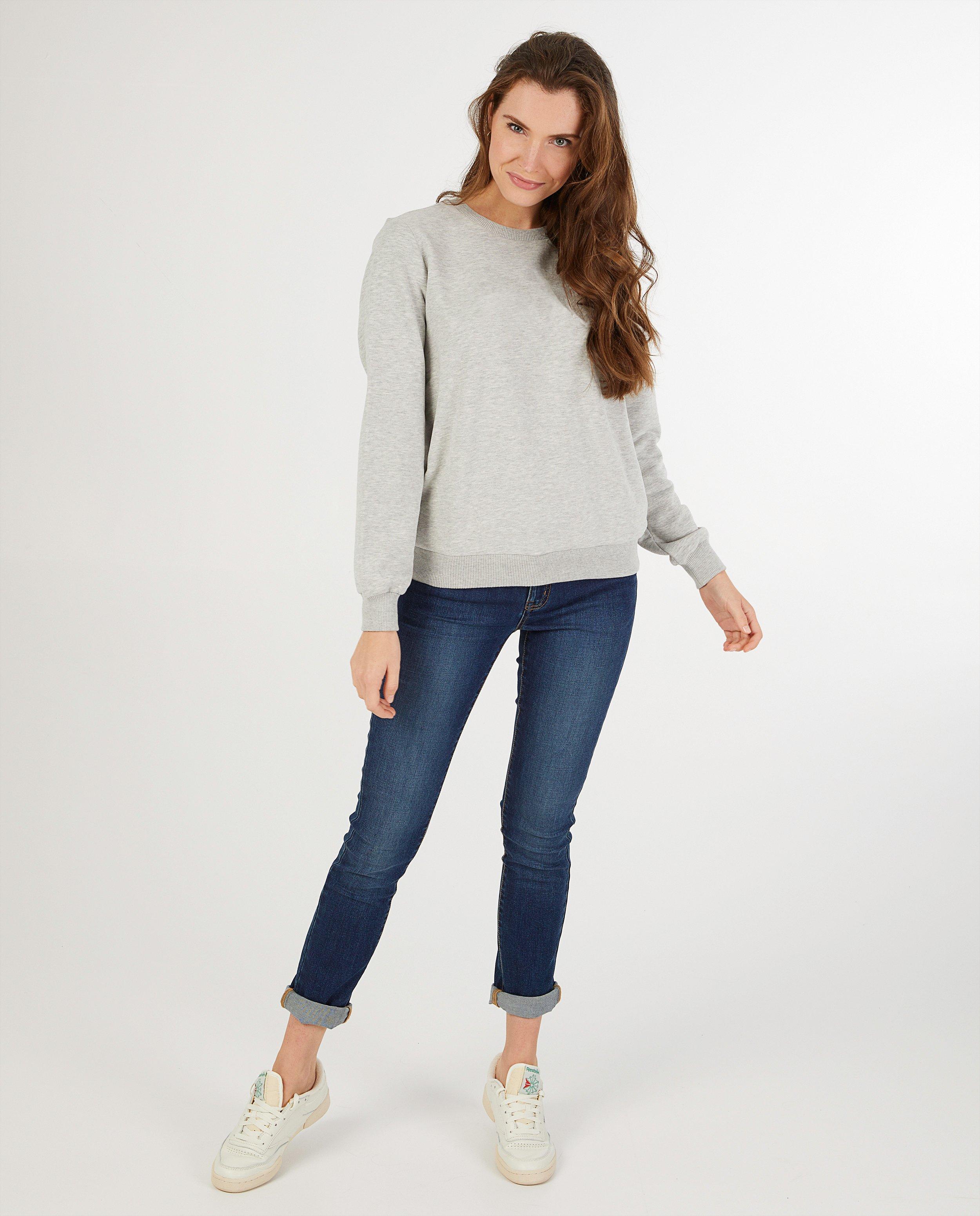 Lichtgrijze sweater dames new arrivals