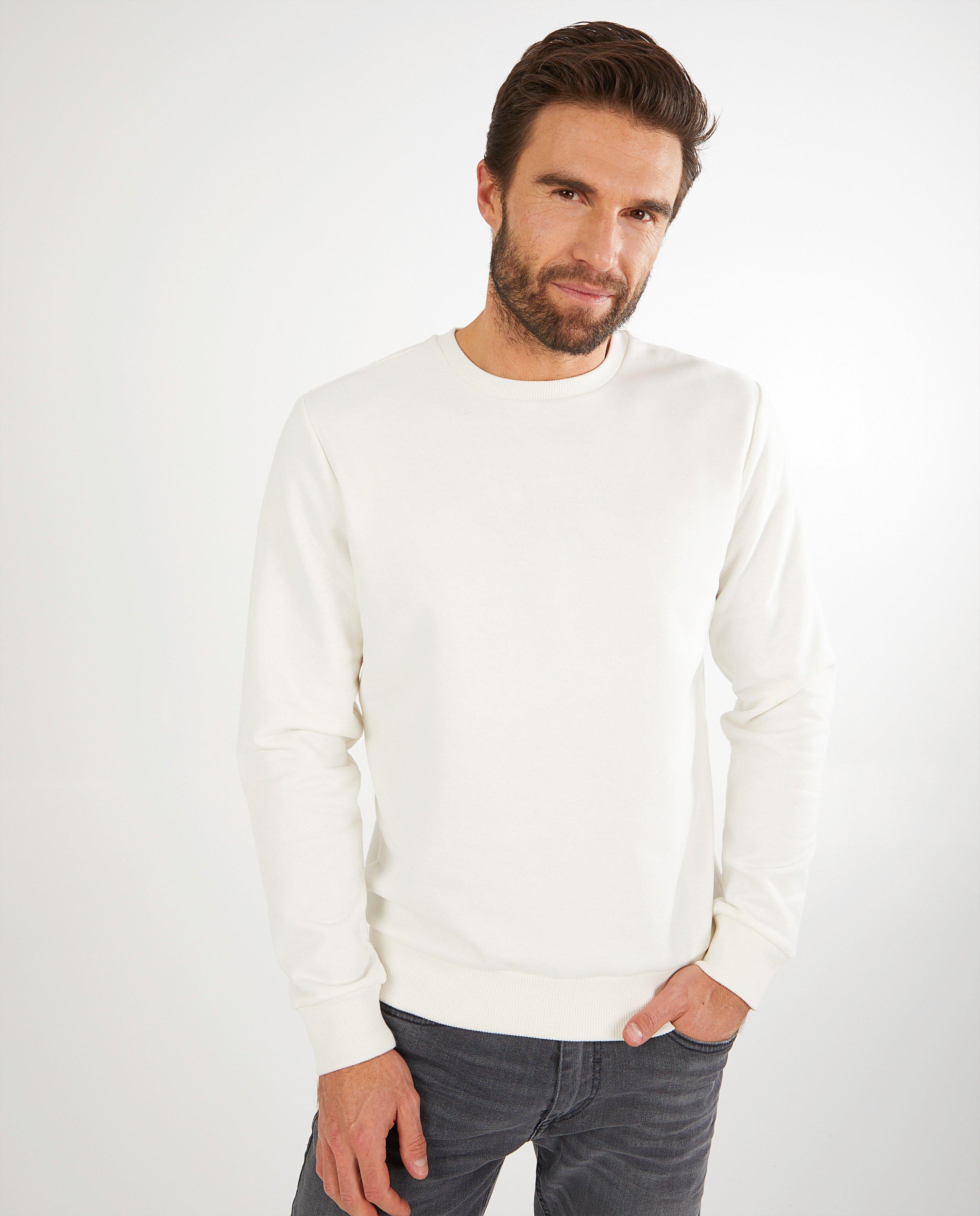 Sweats - Sweat blanc, hommes
