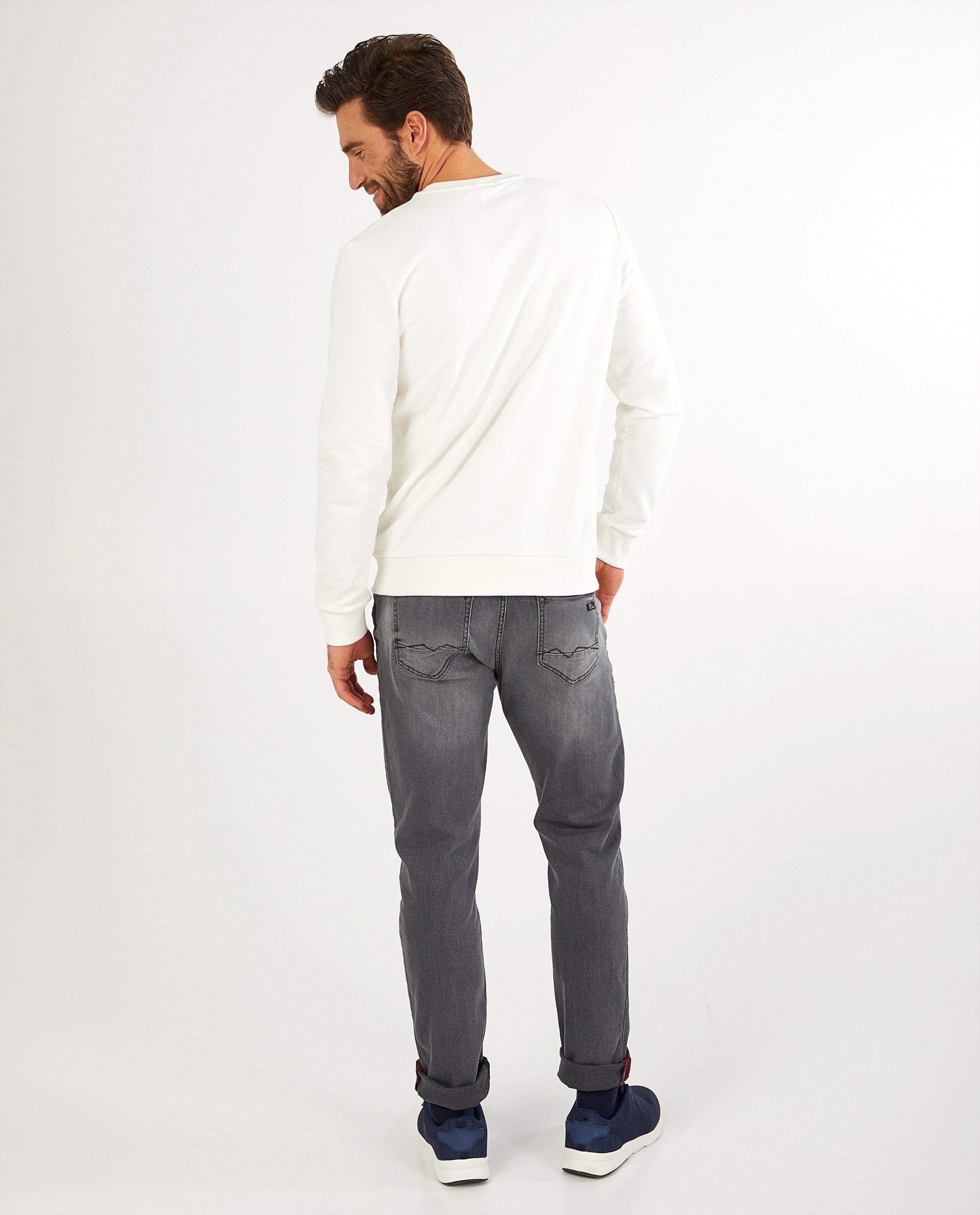 Sweaters - Witte sweater, heren