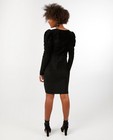 Kleedjes - Zwarte ribfluwelen jurk Youh!