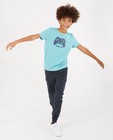 Blauw T-shirt met print BESTies - stretch - Besties