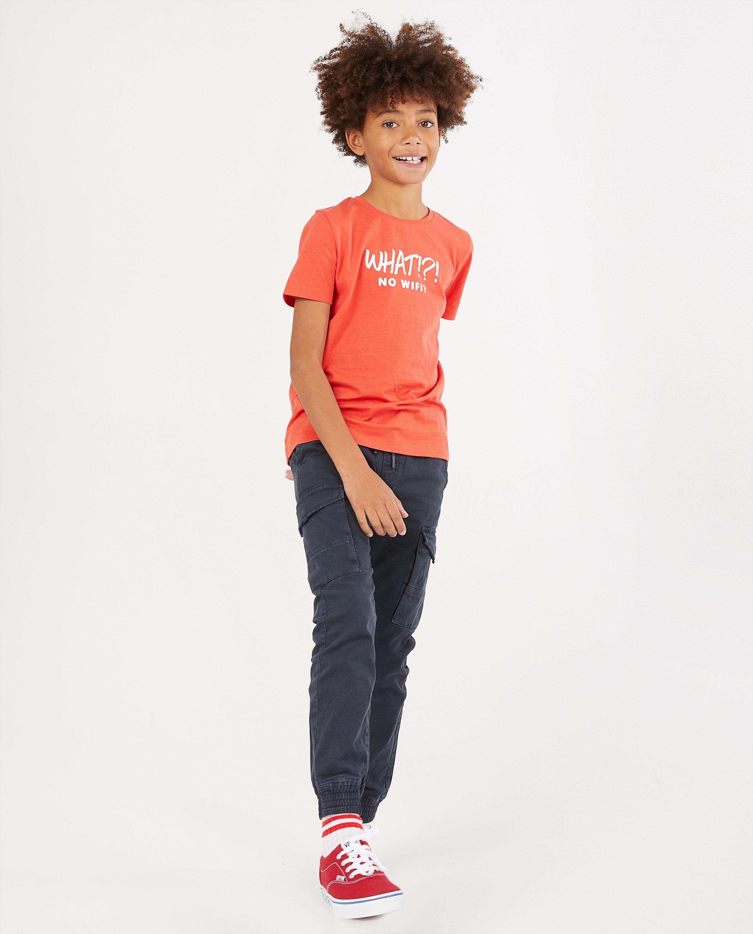 Rood T-shirt met print BESTies - stretch - Besties