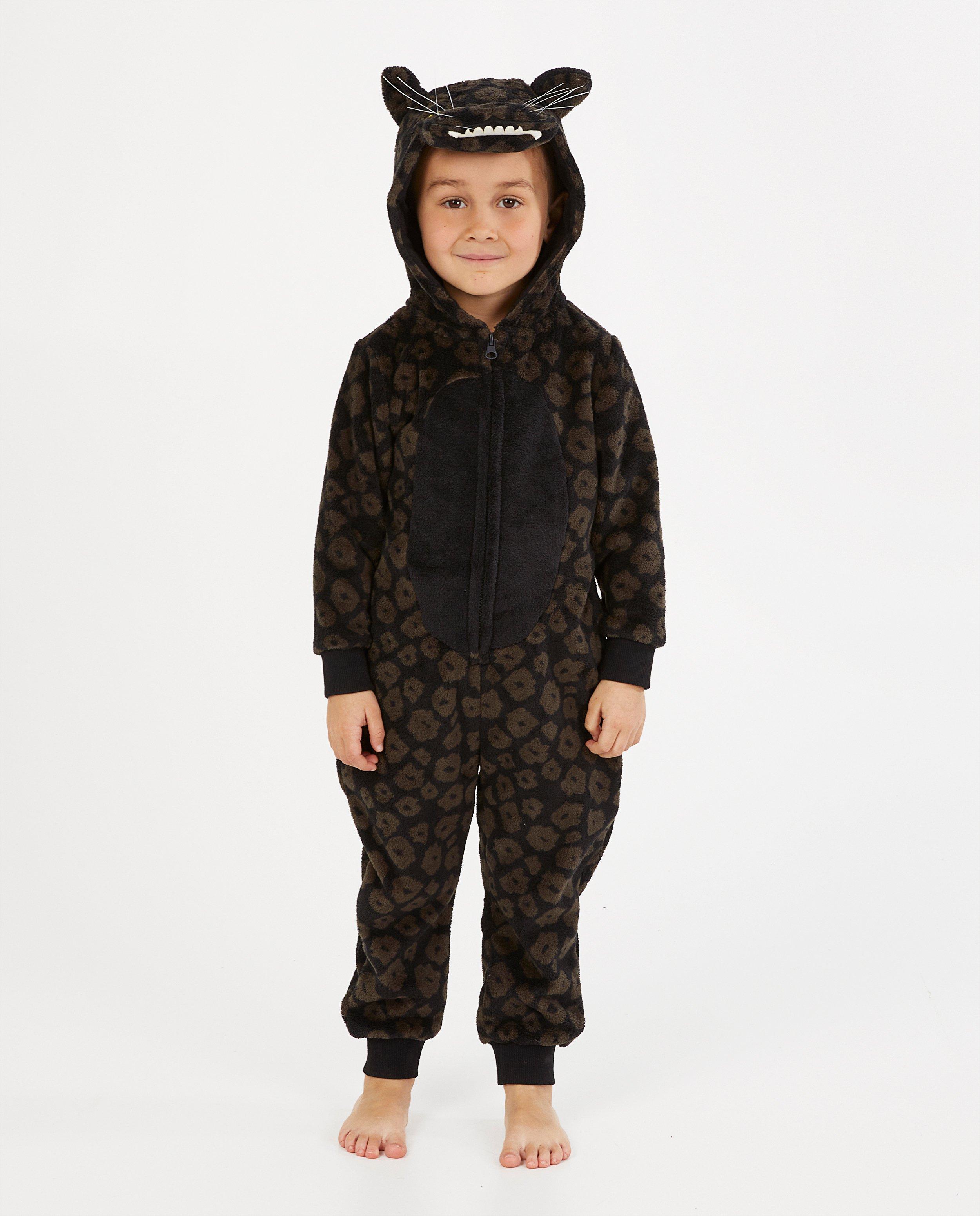Jaguar onesie, 2-7 jaar - fleece - Kidz Nation