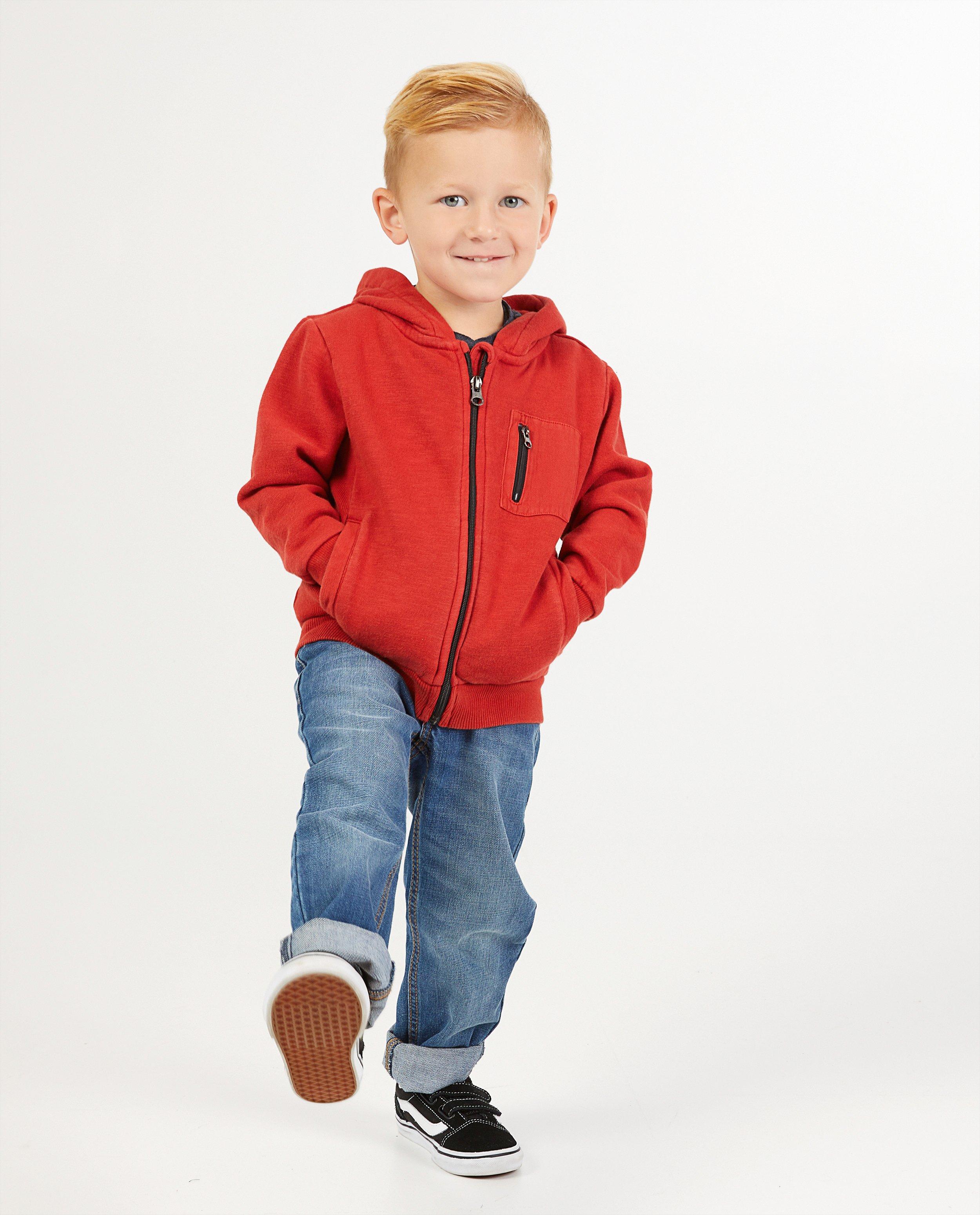 Gilet molletonné rouge BESTies - avec capuchon - Besties