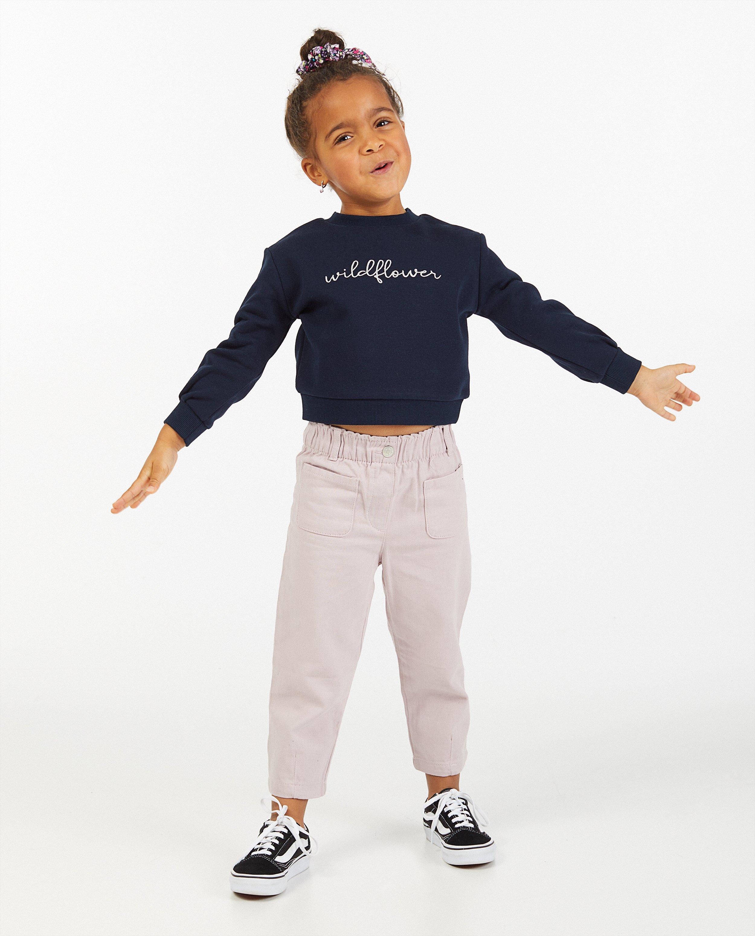 Sweaters - Lila sweater met opschrift
