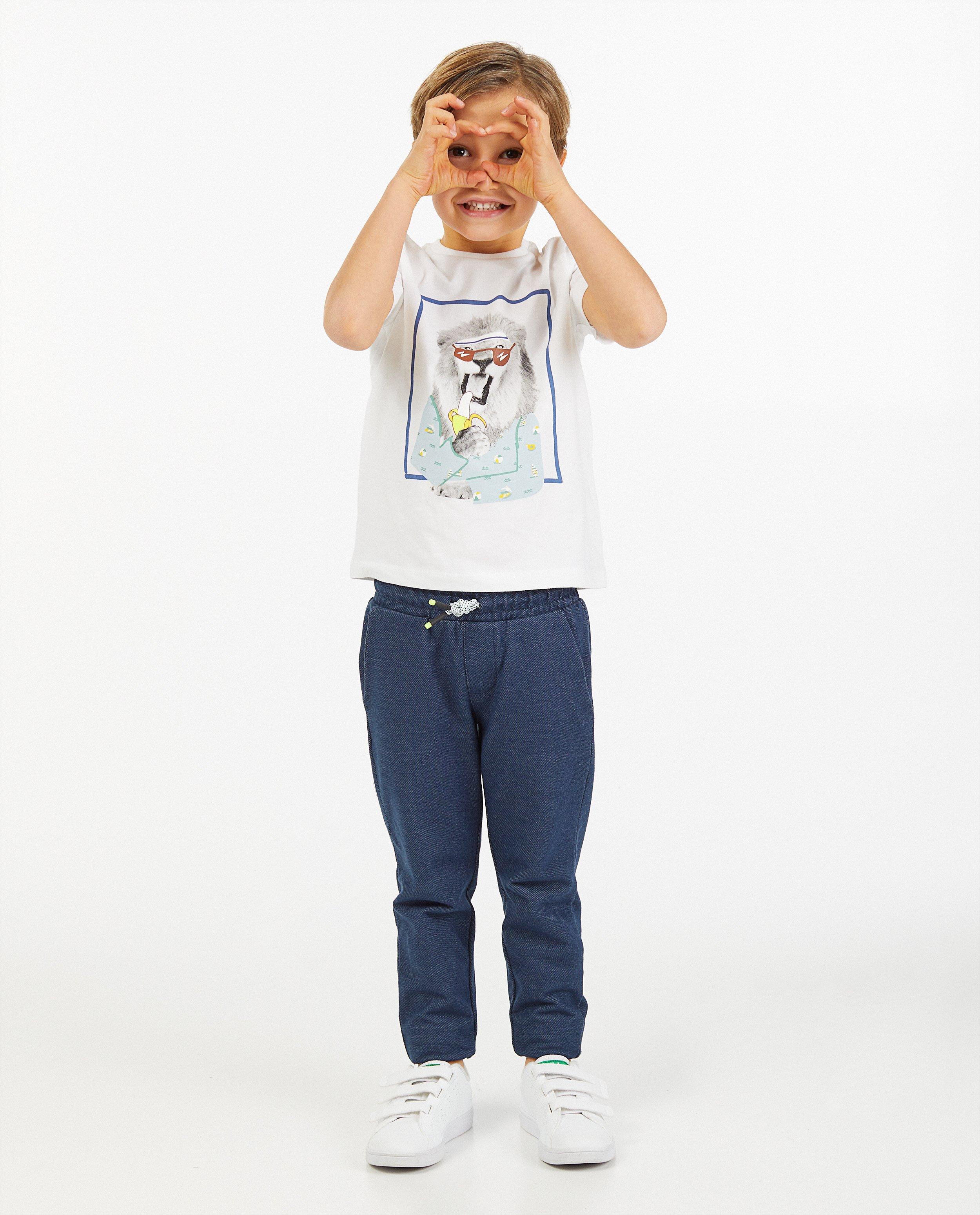T-shirt blanc en coton bio - à imprimé - Kidz Nation