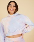 Sweaters - Cropped tie dye hoodie Nour en Fatma
