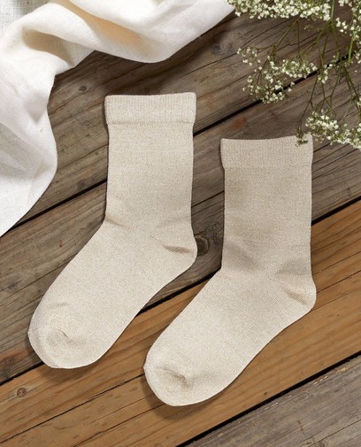 Kousen met goudkleurige glitter Kousen met goudkleurige glitter