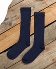 Chaussettes hautes bleues Communion - piqûres verticales - JBC