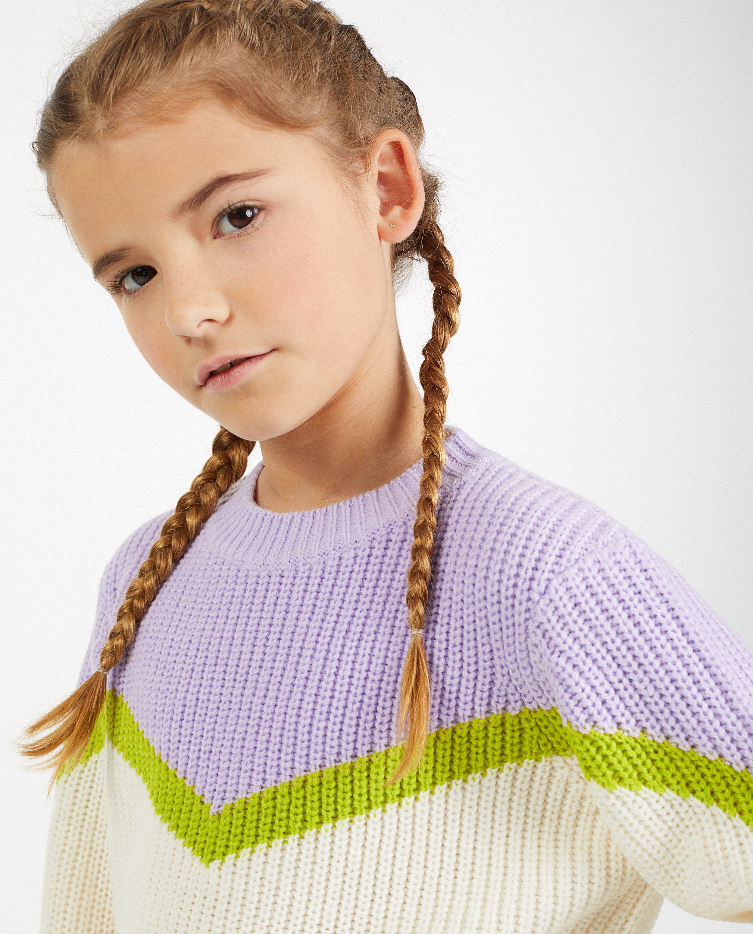 Truien - Trui met V-shaped color block