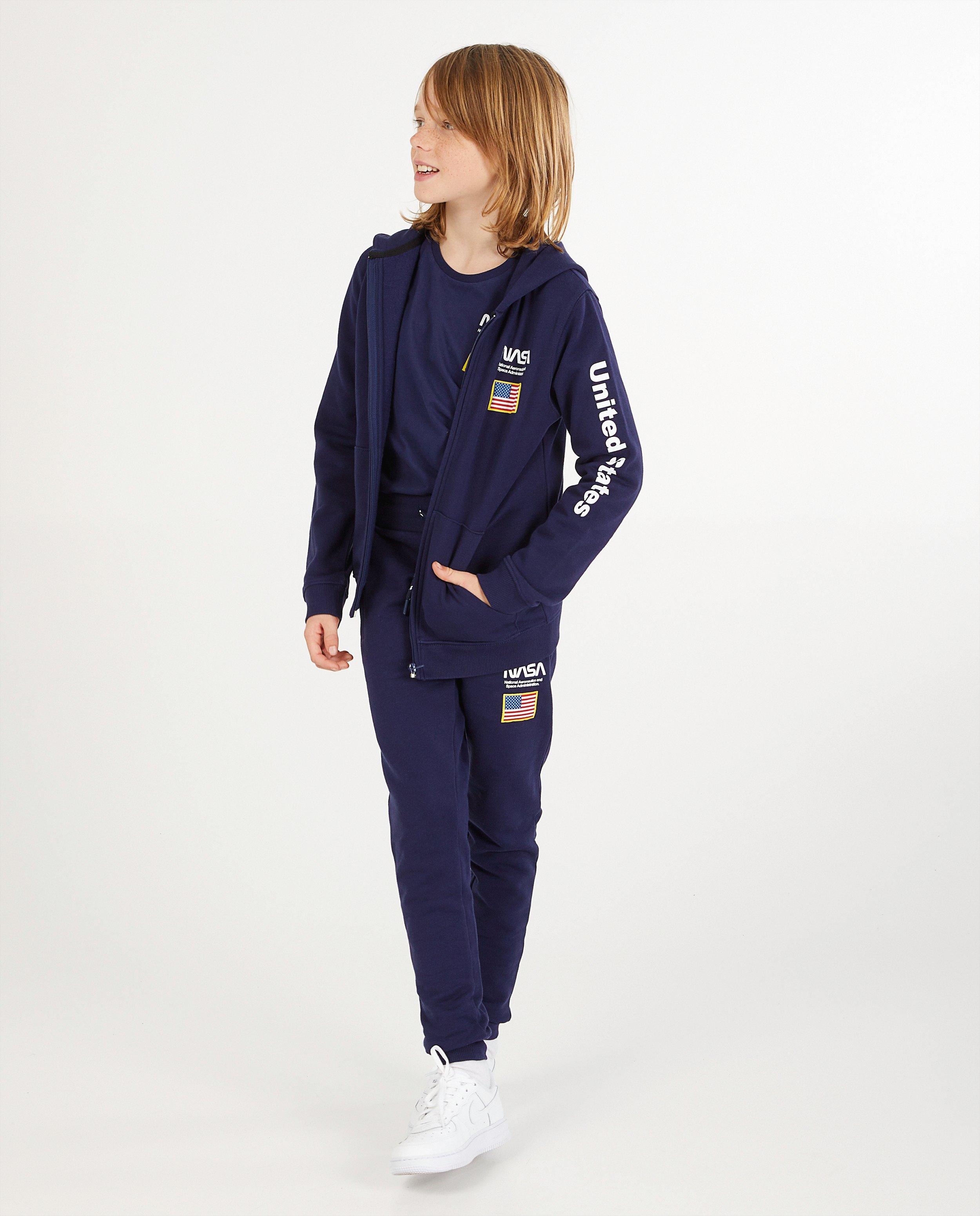 Gilet molletonné bleu à imprimé NASA - avec capuchon - NASA