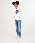 Witte NASA-hoodie met print - stretch - NASA