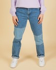 Mom jeans met mixed denim Nour en Fatma - licht- en donkerblauw - Nour en Fatma