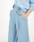 Blauwe broek met wijde pijpen Sora - met knooplint - Sora