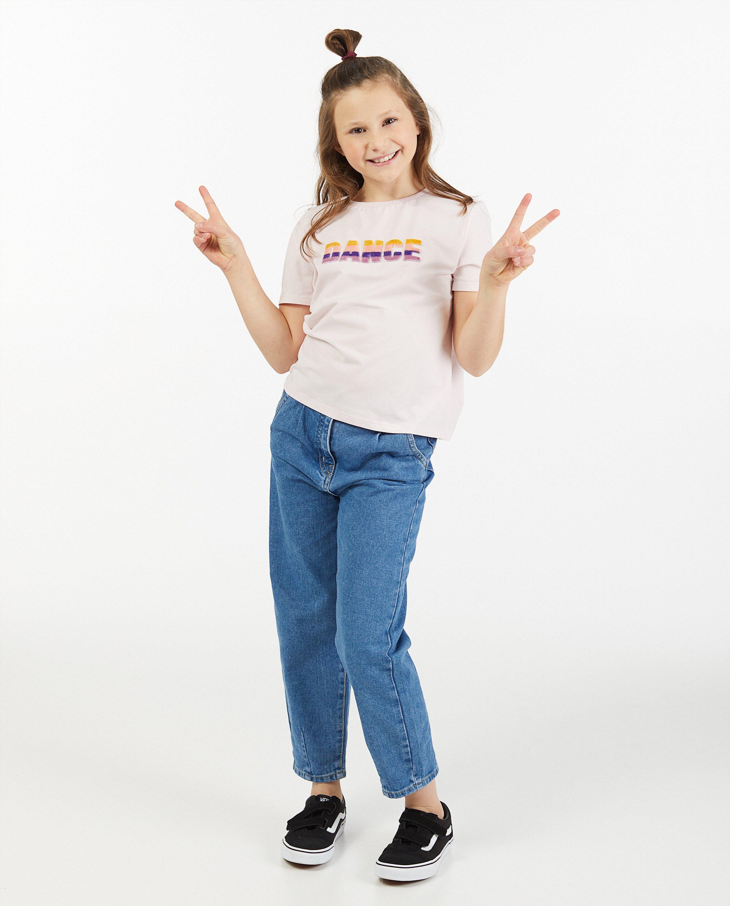 Wit T-shirt met opschrift - van biokatoen - Fish & Chips