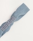 Breigoed - Blauwe haarband met strik