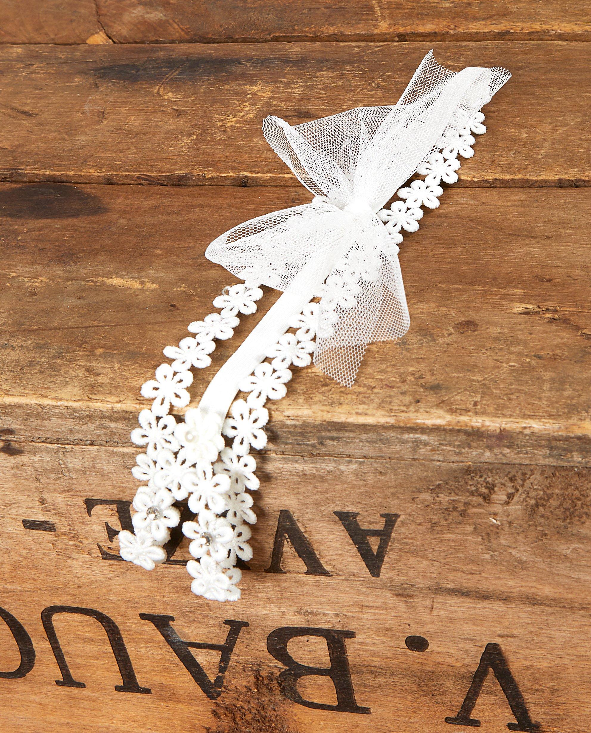 Bonneterie - Bandeau à petites fleurs Communion