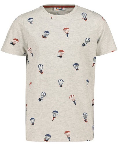 Lichtgrijs T-shirt met print Lichtgrijs T-shirt met print