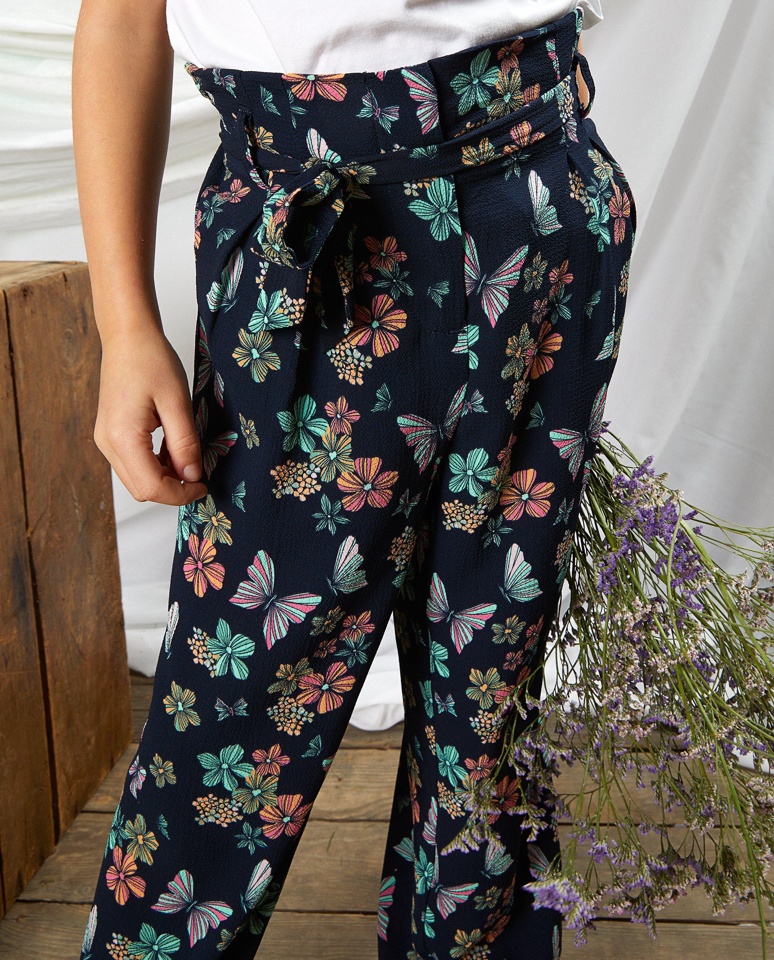 Broeken - Blauwe broek met print Communie