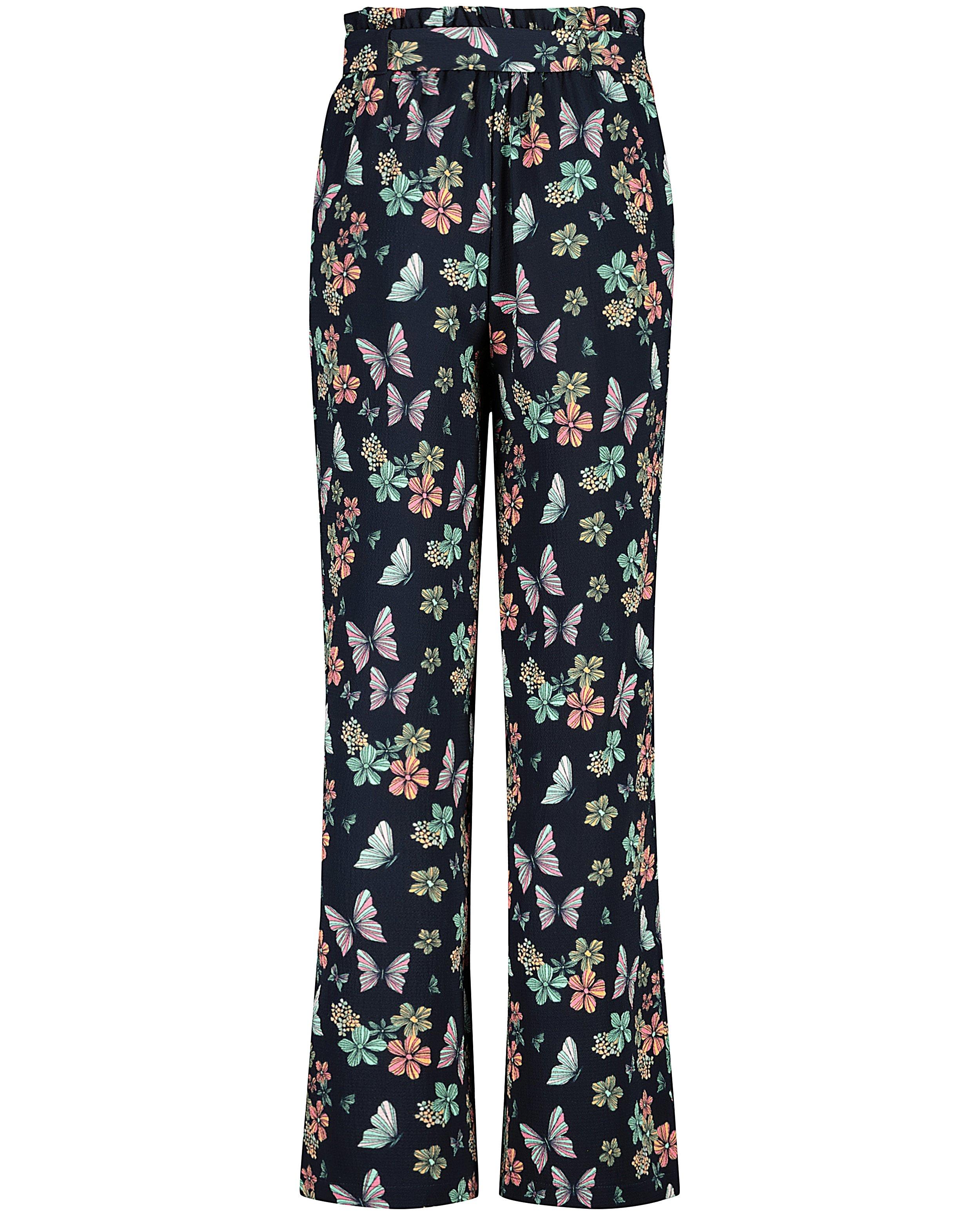 Broeken - Blauwe broek met print Communie