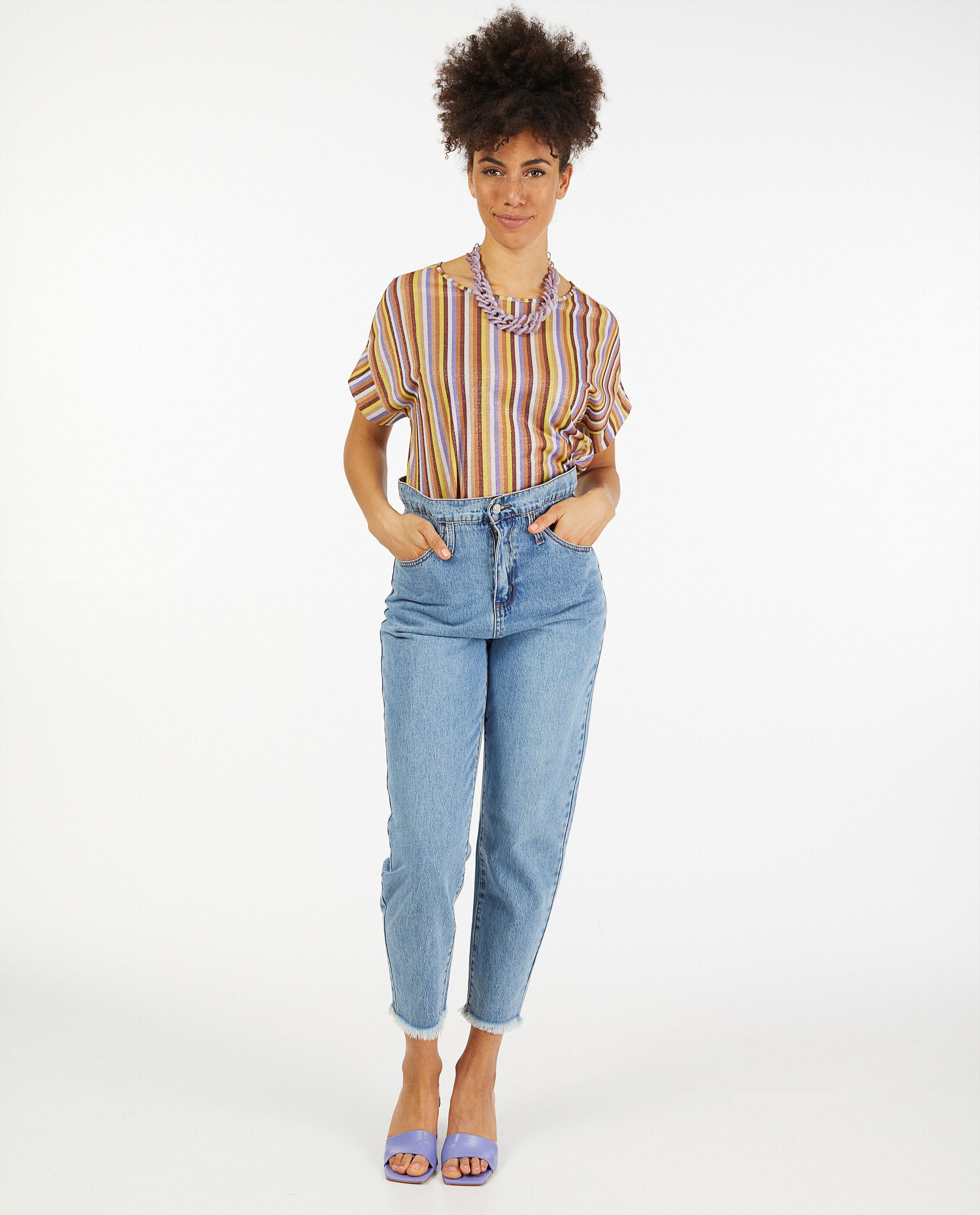 Gestreepte top met metaaldraad Sora - allover - Sora