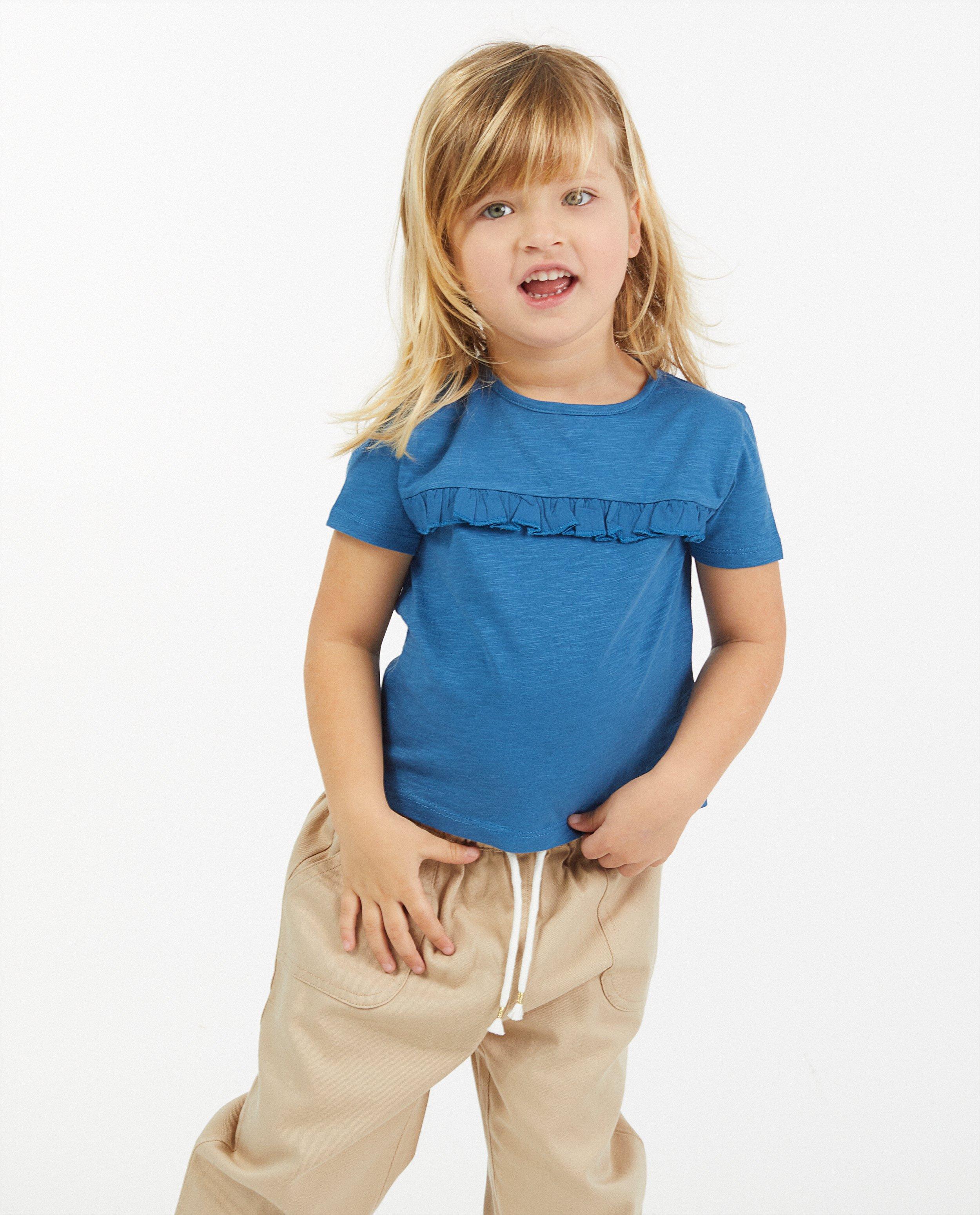 T-shirts - Geel T-shirt met ruches