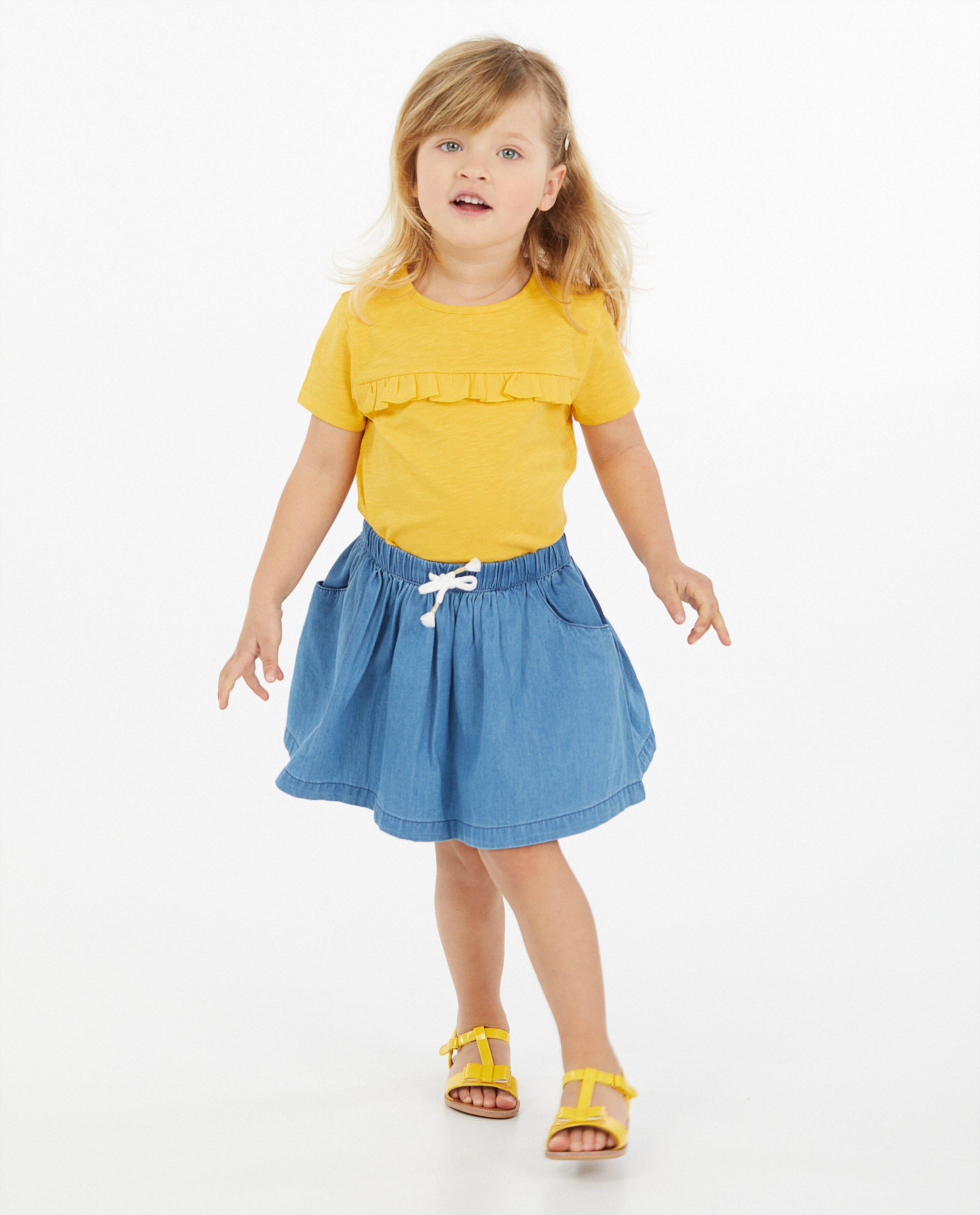 Geel T-shirt met ruches - null - Milla Star