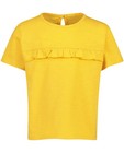 T-shirts - Geel T-shirt met ruches