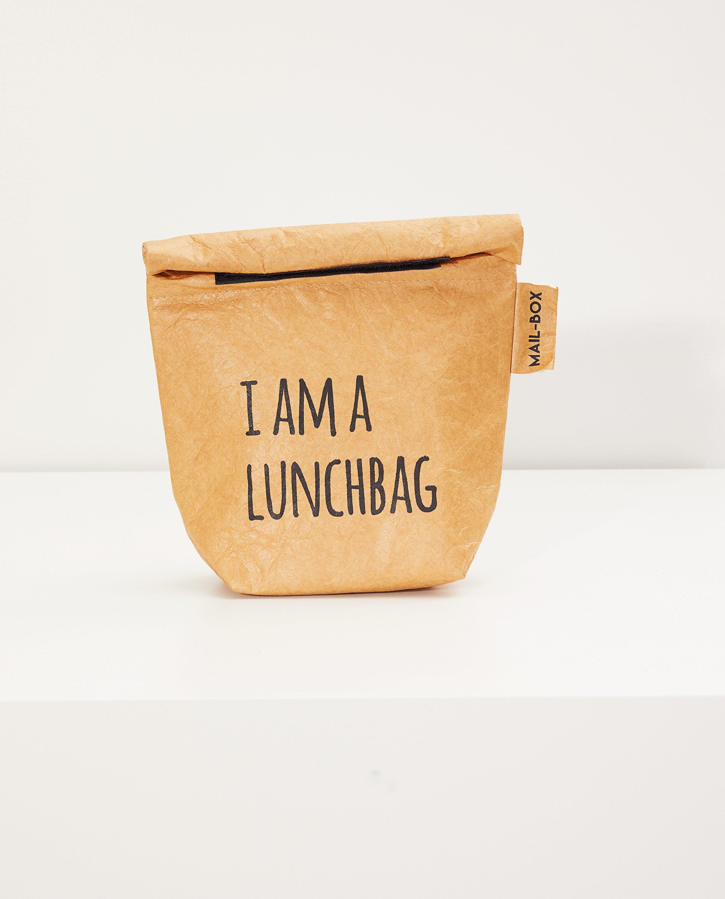 Bruin lunchzakje MailBox - van wasbaar papier - JBC
