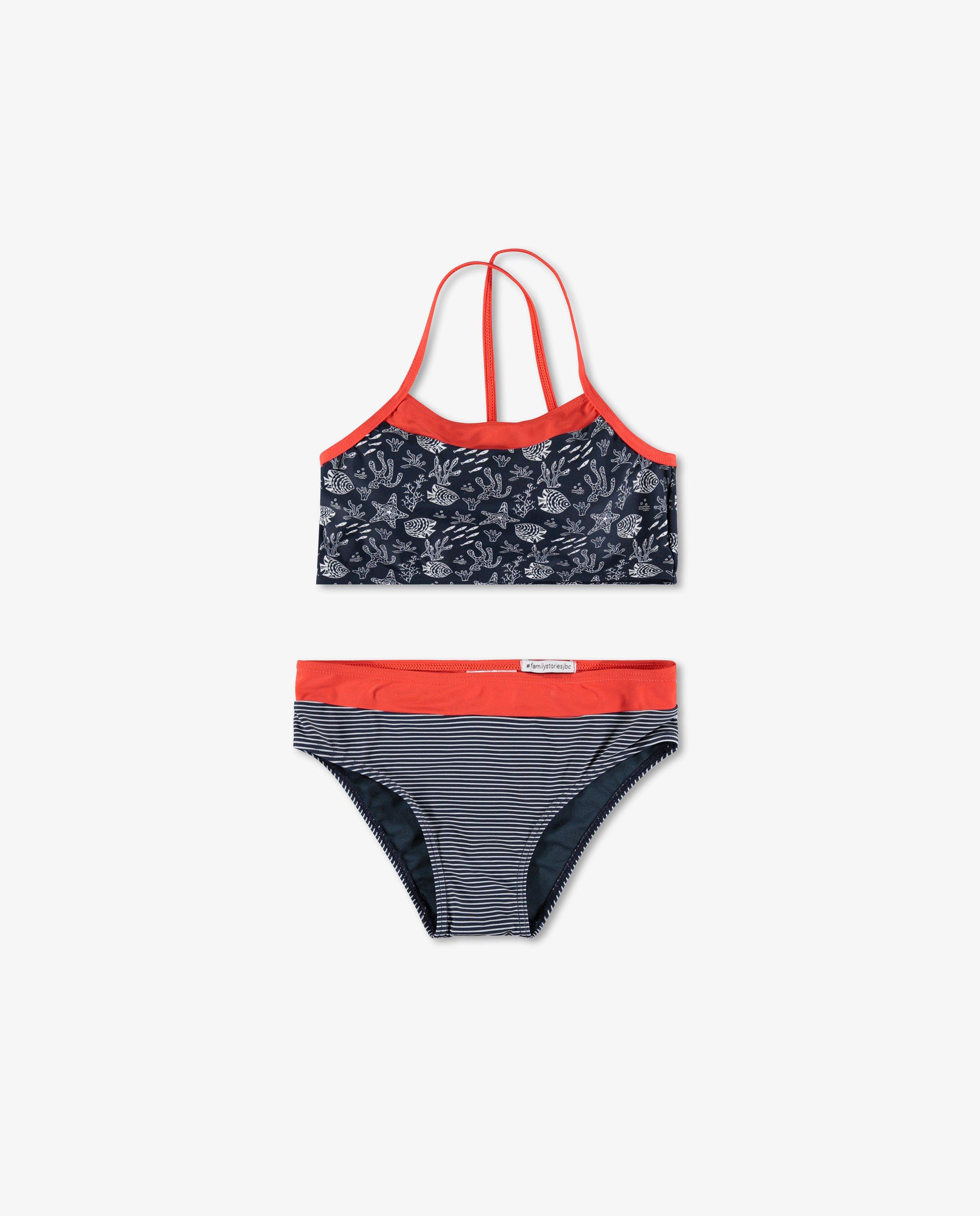 Blauwe bikini met print - #familystoriesjbc - Familystories