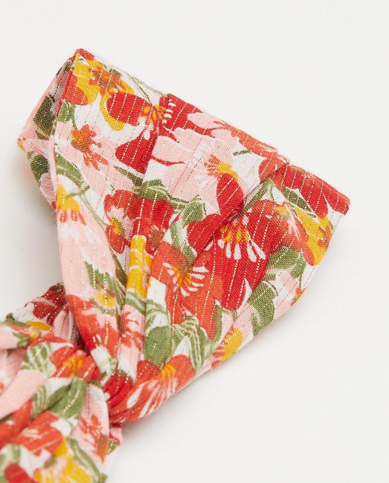 Breigoed - Haarband met bloemenprint