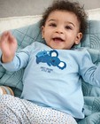 Blauwe pyjama met meegroeibroekje - en stippenprint - Cuddles and Smiles