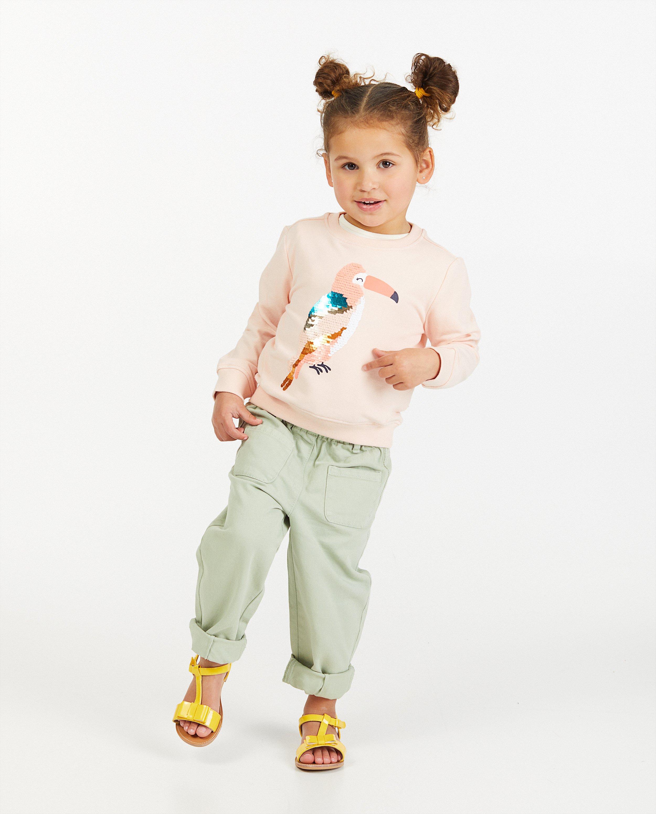 Biokatoenen sweater met pailletten - null - Milla Star